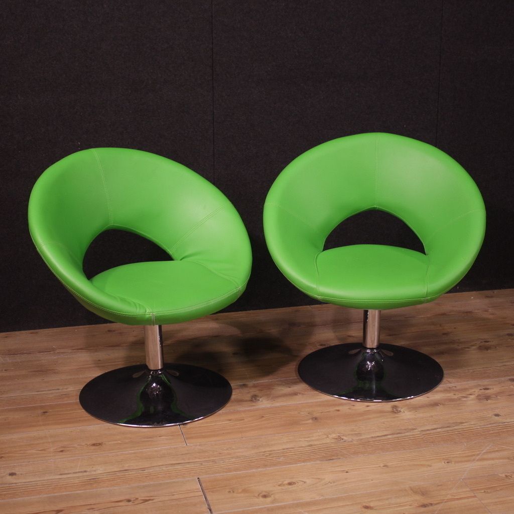 Pair Of Modern 80's Armchairs, 1980s