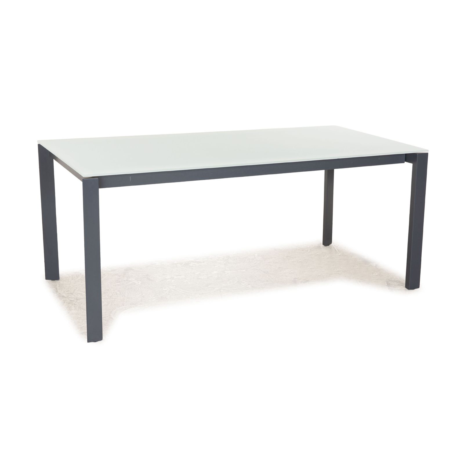 Bonaldo Twice Glass Dining Table White Matt Extendable 180/225/270 X 76 X 90 Cm