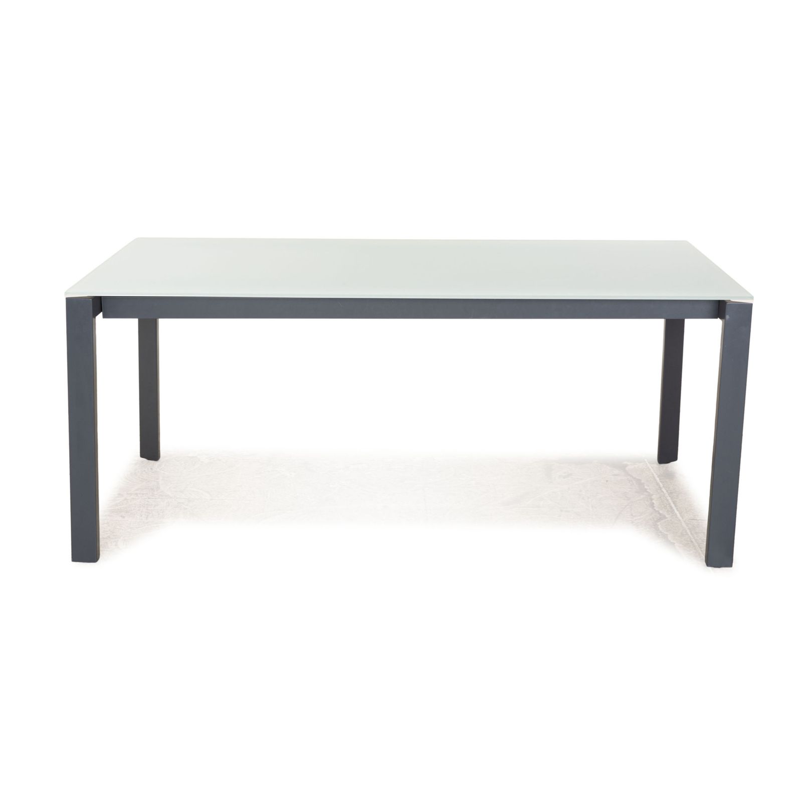 photo for sale Bonaldo Twice Glass Dining Table White Matt Extendable 180/225/270 X 76 X 90 Cm