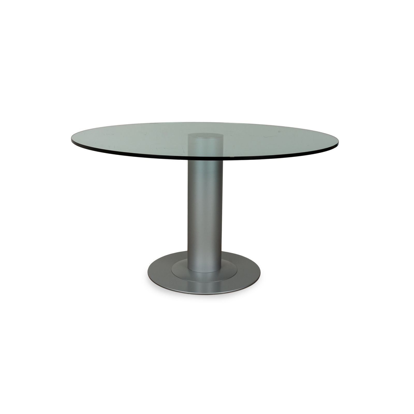 Table à manger Bacher Castro en verre, argentée, 130 x 130 x 73 cm photo buy
