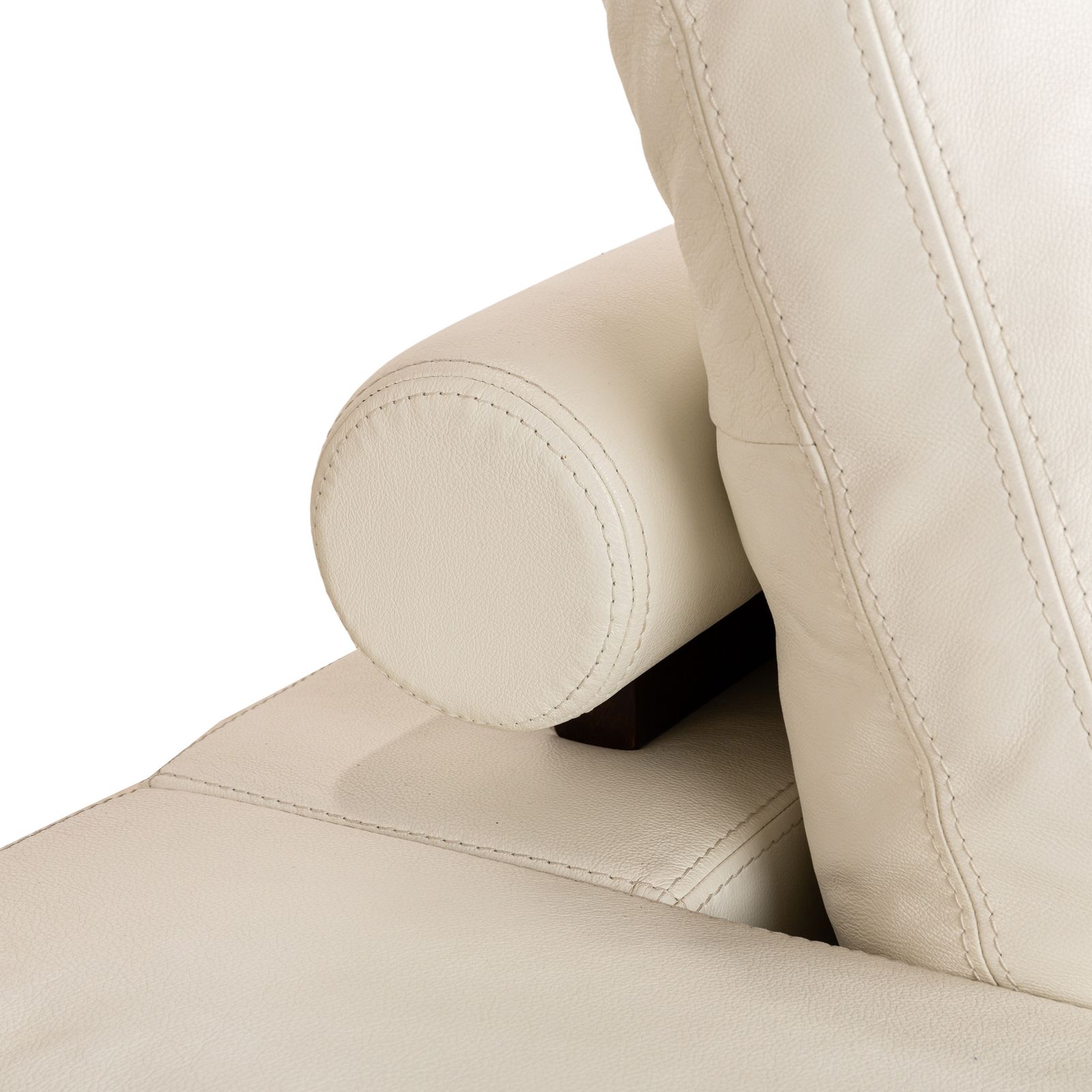 Nieri Leather Two Seater White Sofa photo for sale