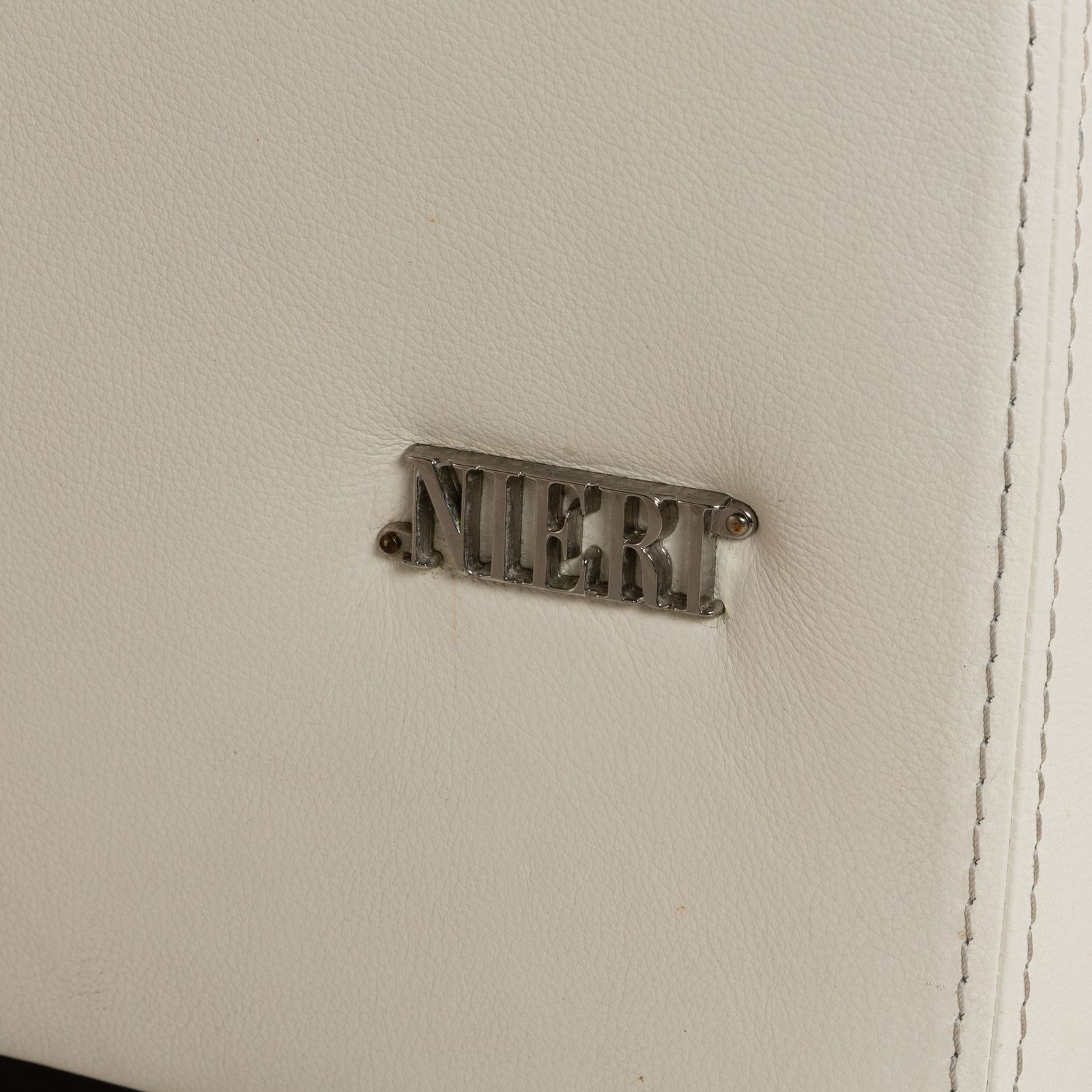 Nieri Leather Two Seater White Sofa photo vintage