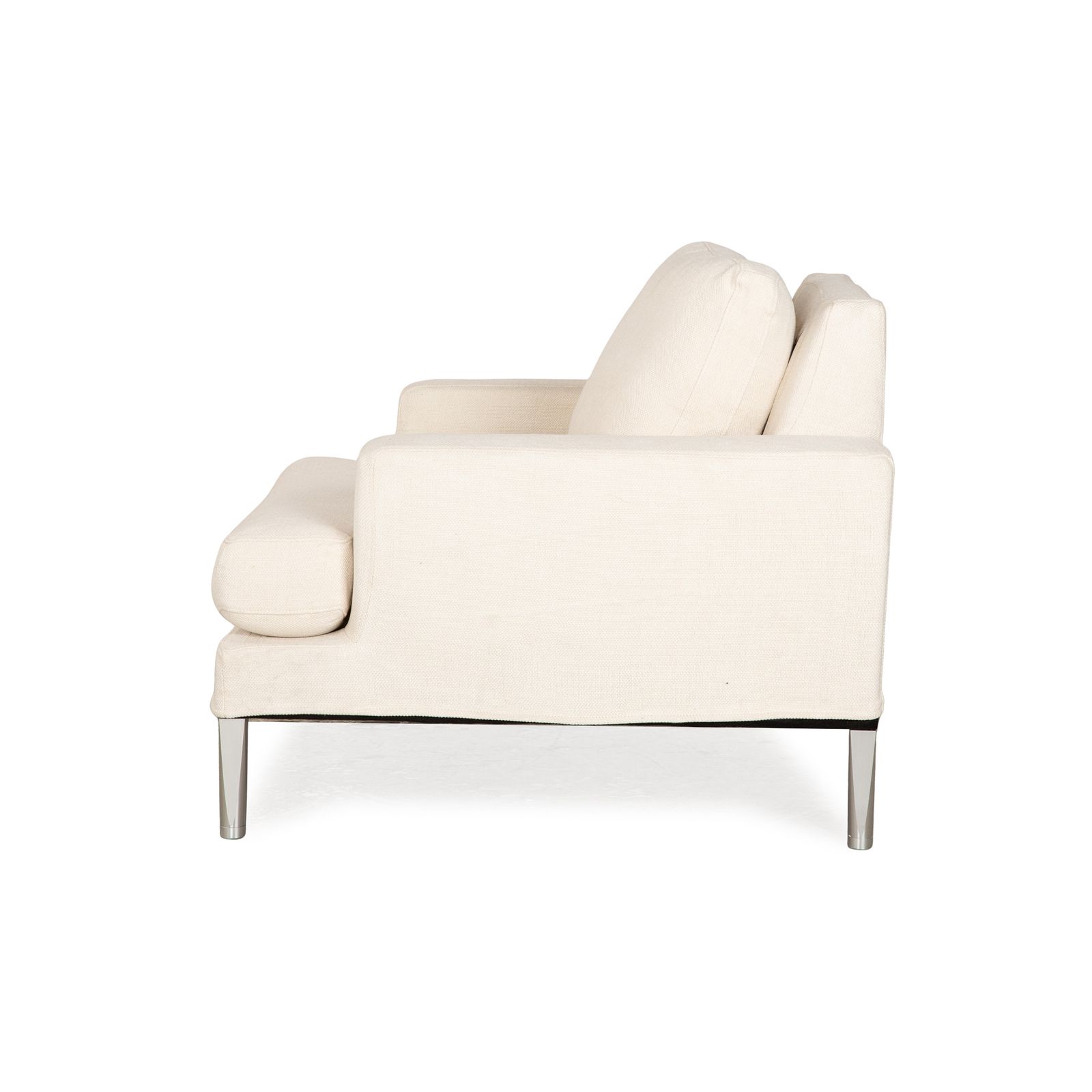 Fauteuil Fsm Clarus en tissu crème, fonction manuelle photo vintage