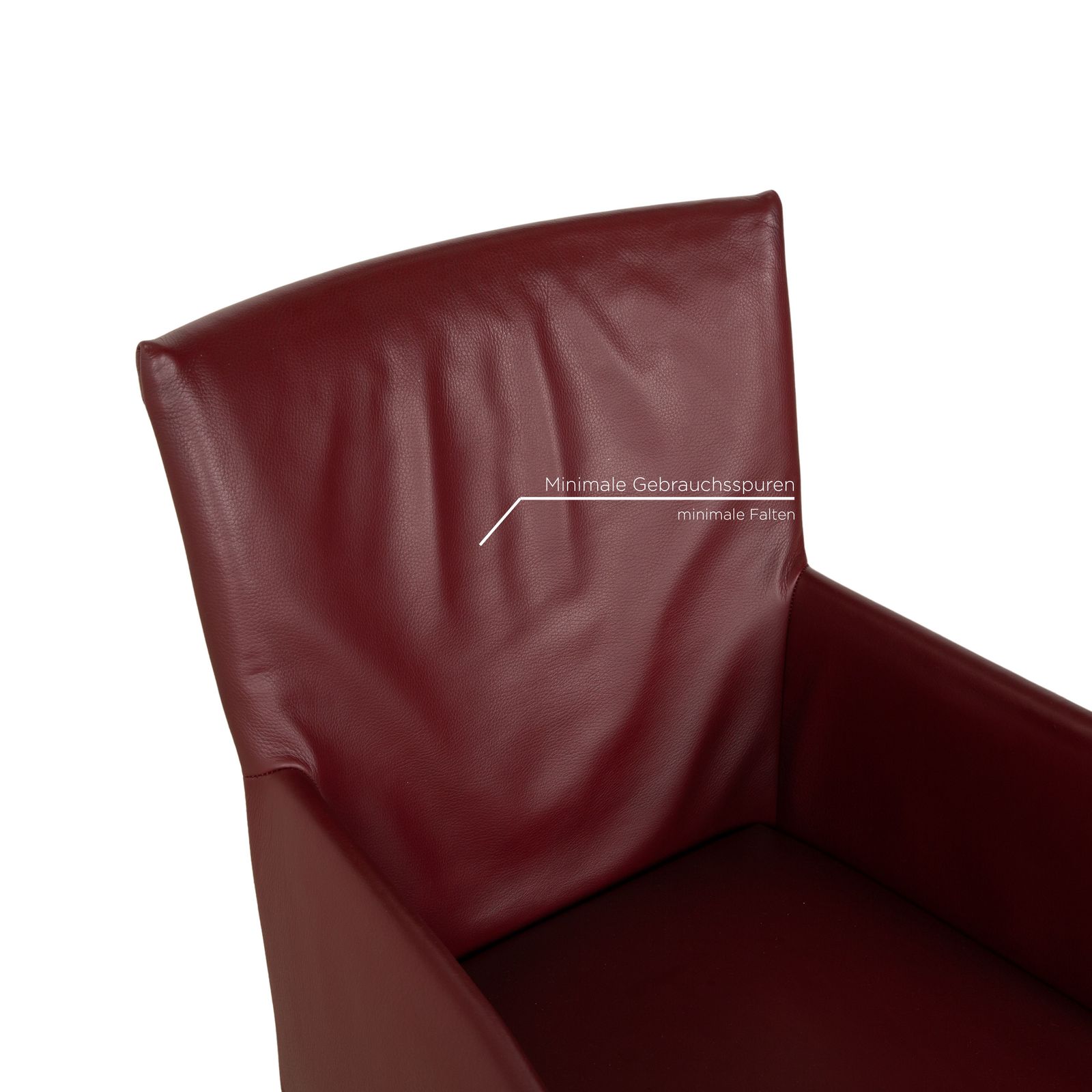 Lot de 6 chaises Bert Plantagie Arc E en cuir rouge bordeaux photo Mobilier