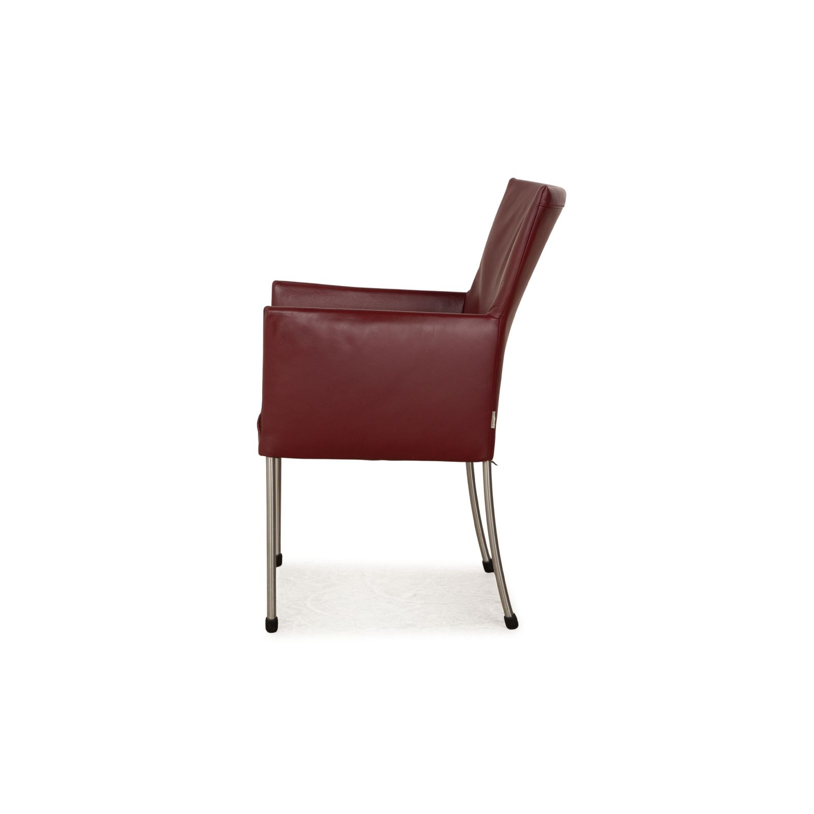 photo for sale Set Of 6 Bert Plantagie Arc E Leather Chair Red Wine Red
