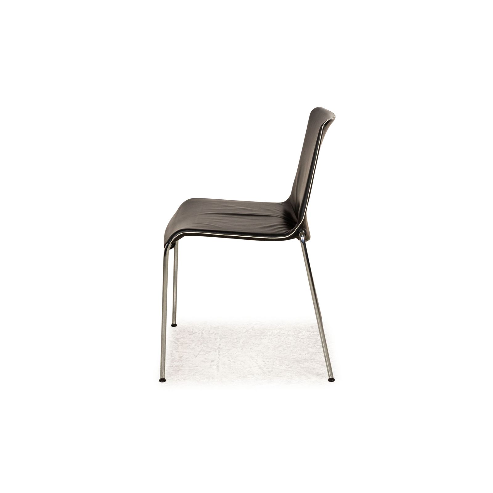 photo furniture Lot de 6 chaises Walter Knoll Liz en cuir noir, salle à manger
