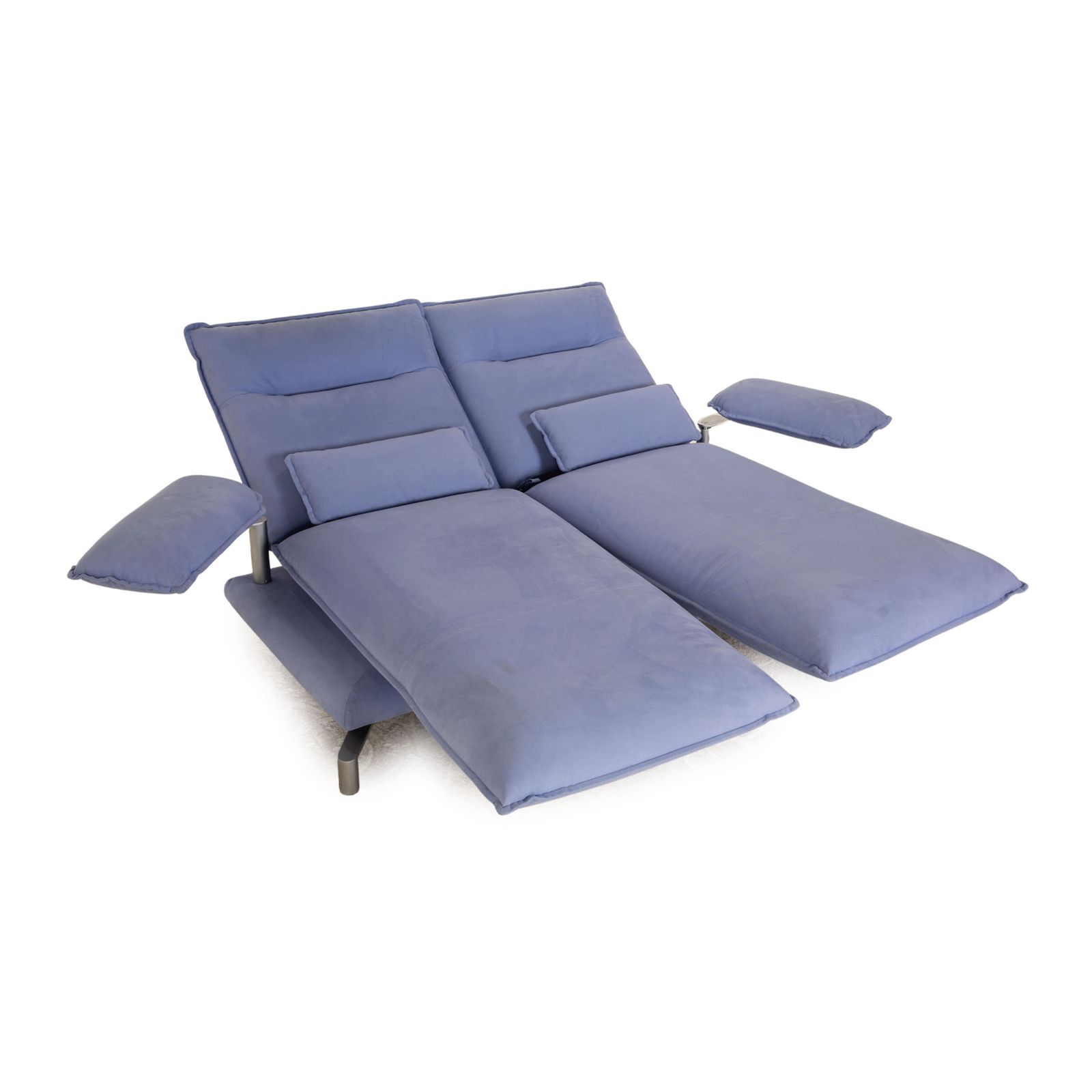 Canapé 2 places Erpo Avantgarde AV 400 en tissu bleu, fonction relax photo for sale