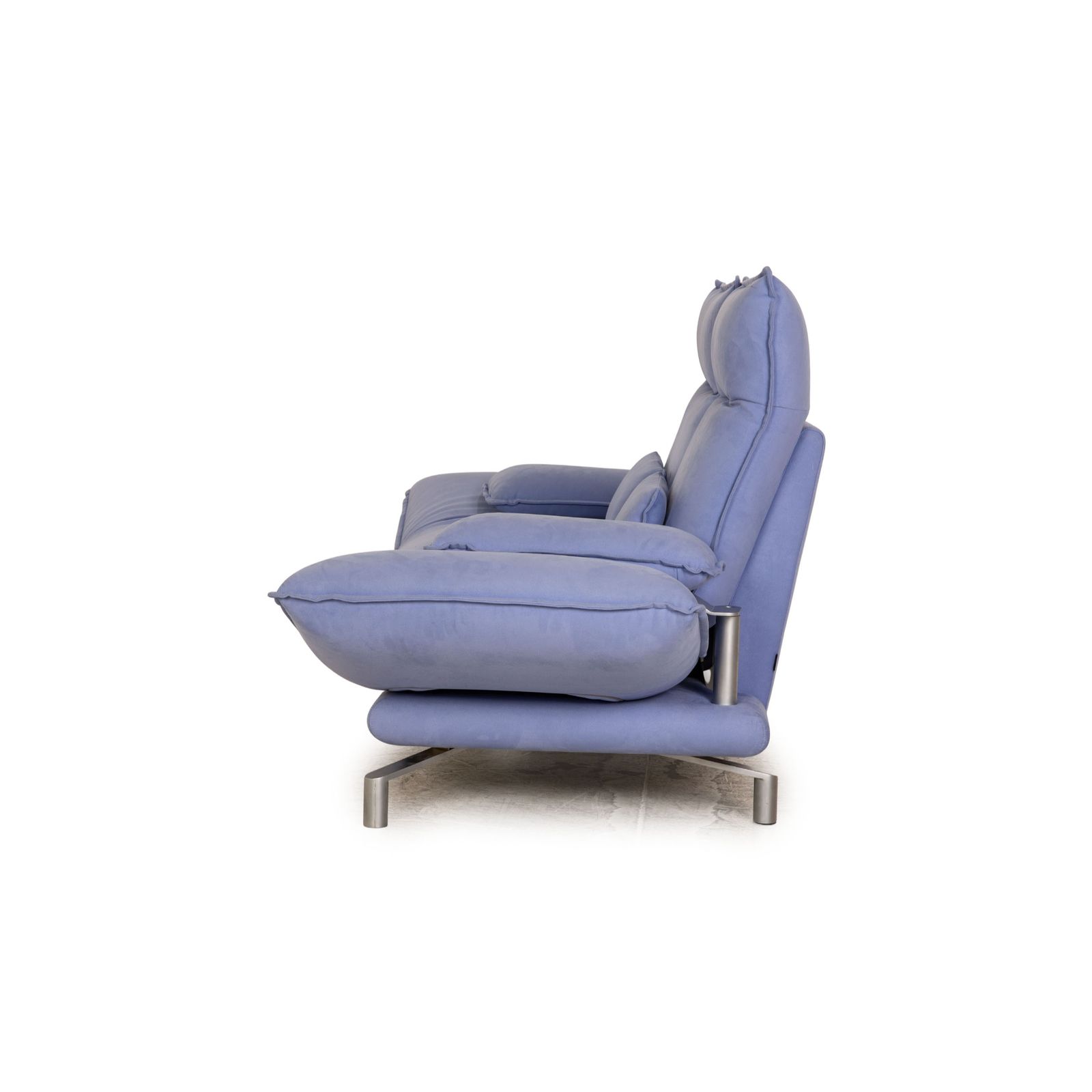 Canapé 2 places Erpo Avantgarde AV 400 en tissu bleu, fonction relax photo vintage