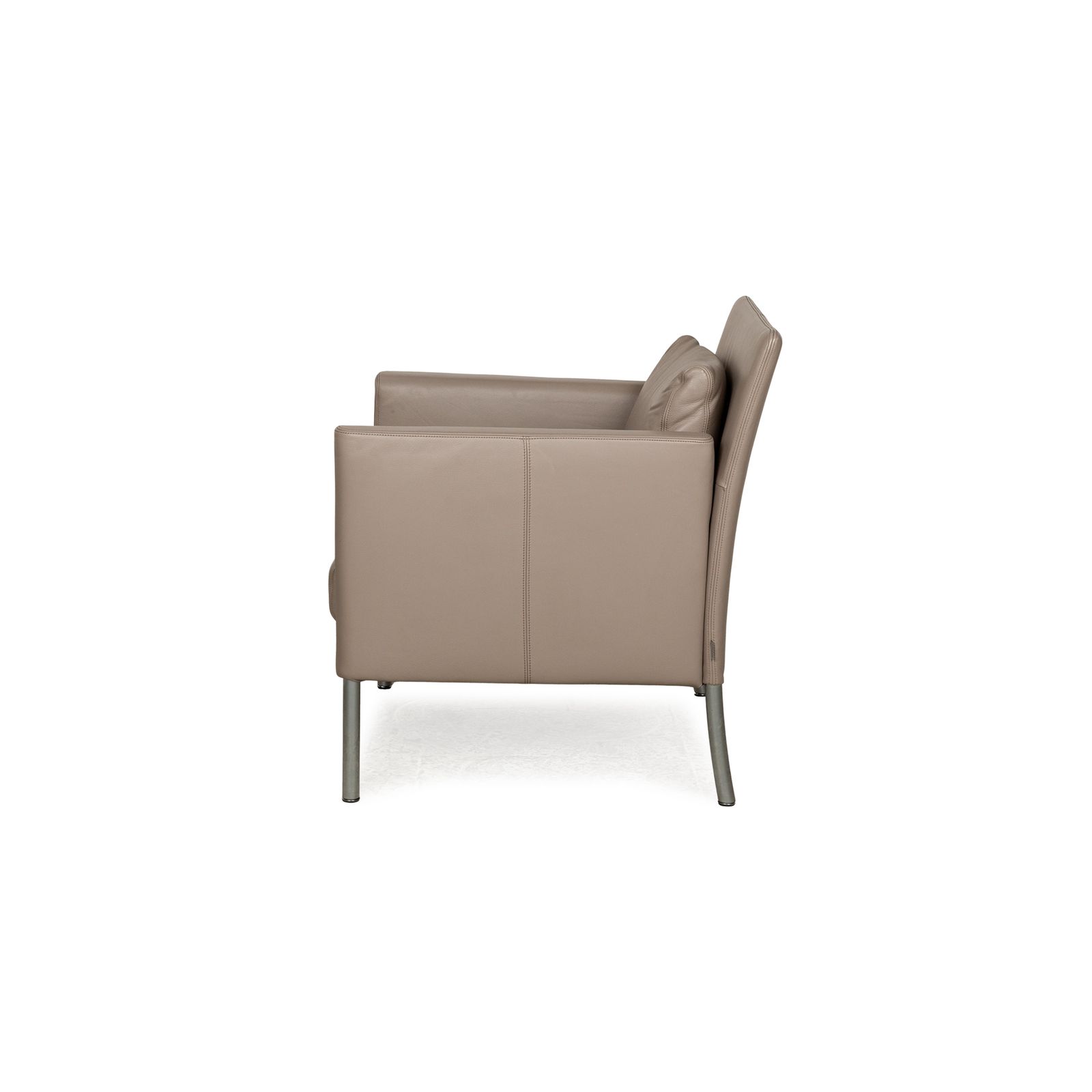 Furniture Walter Knoll Jason Leather Armchair Brown Brown Gray photo