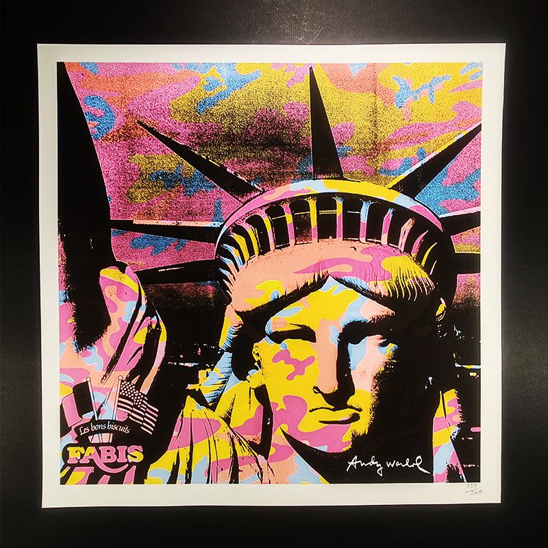 1980s Andy Warhol "Statue Of Liberty" Limited Edition Lithograph By Cmoa