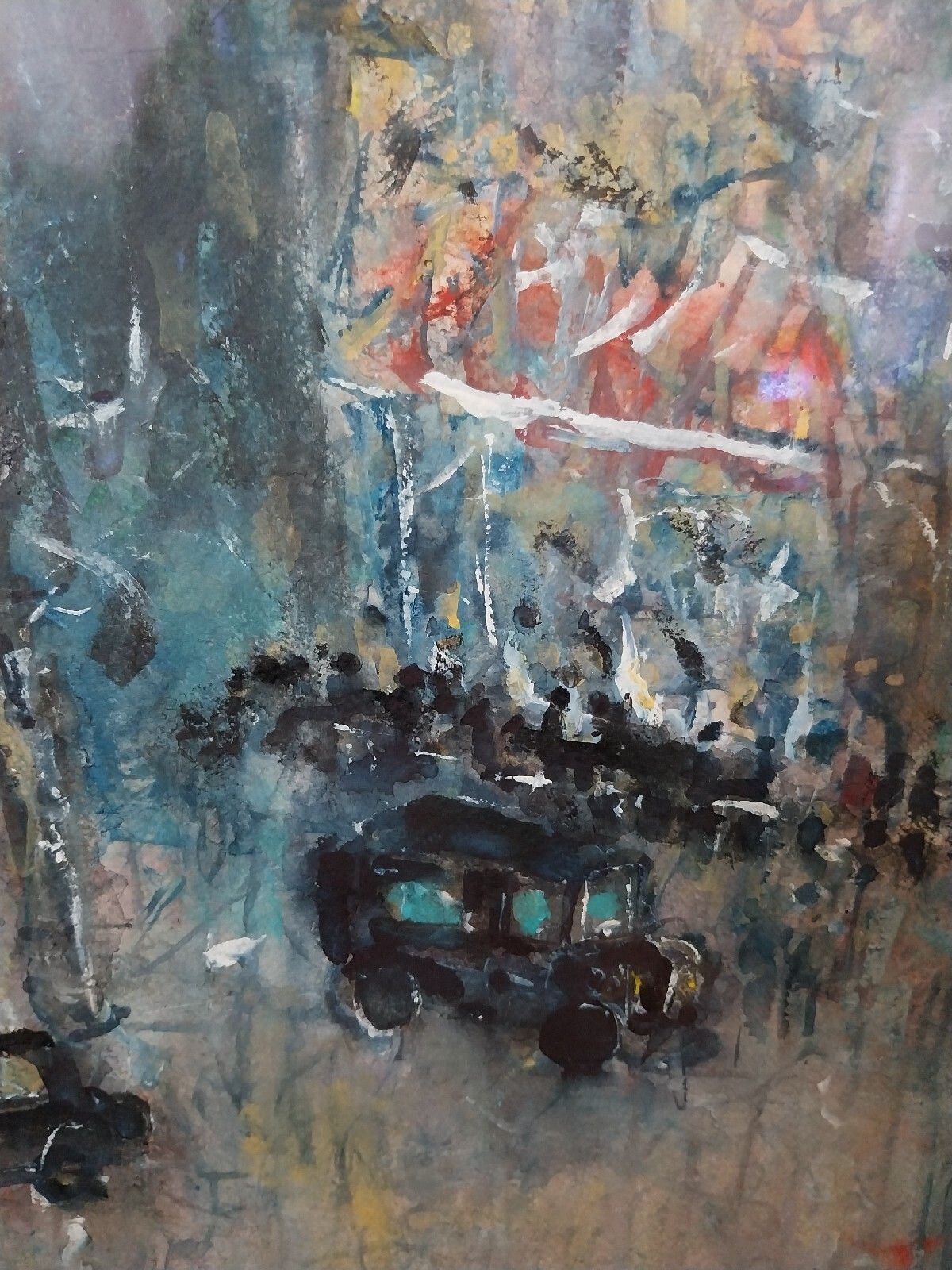 Impressionist Contemporary Art Rutland  Michael Gibbison Watercolour Paris City photo 95.0
