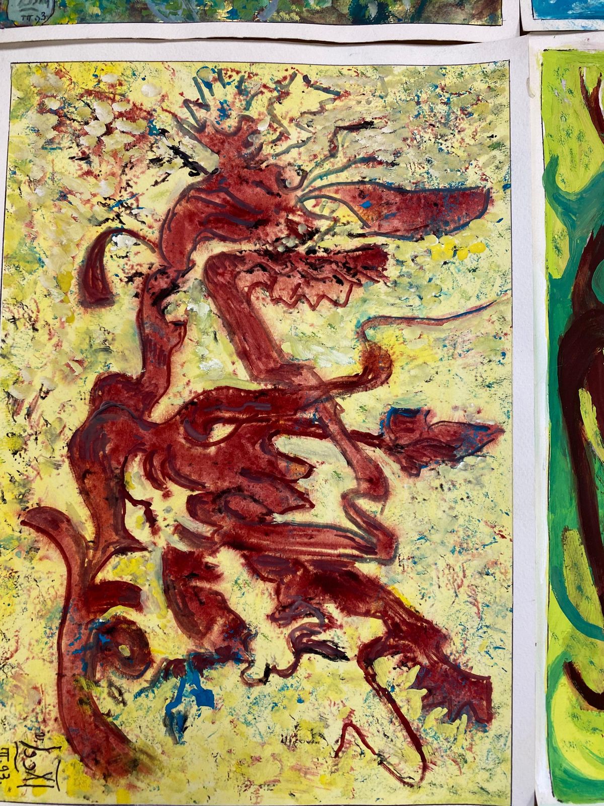 Unknownset Of 9 Original French Abstract Oil Paintings   Each Signed & Dated C. 1993 photo buy