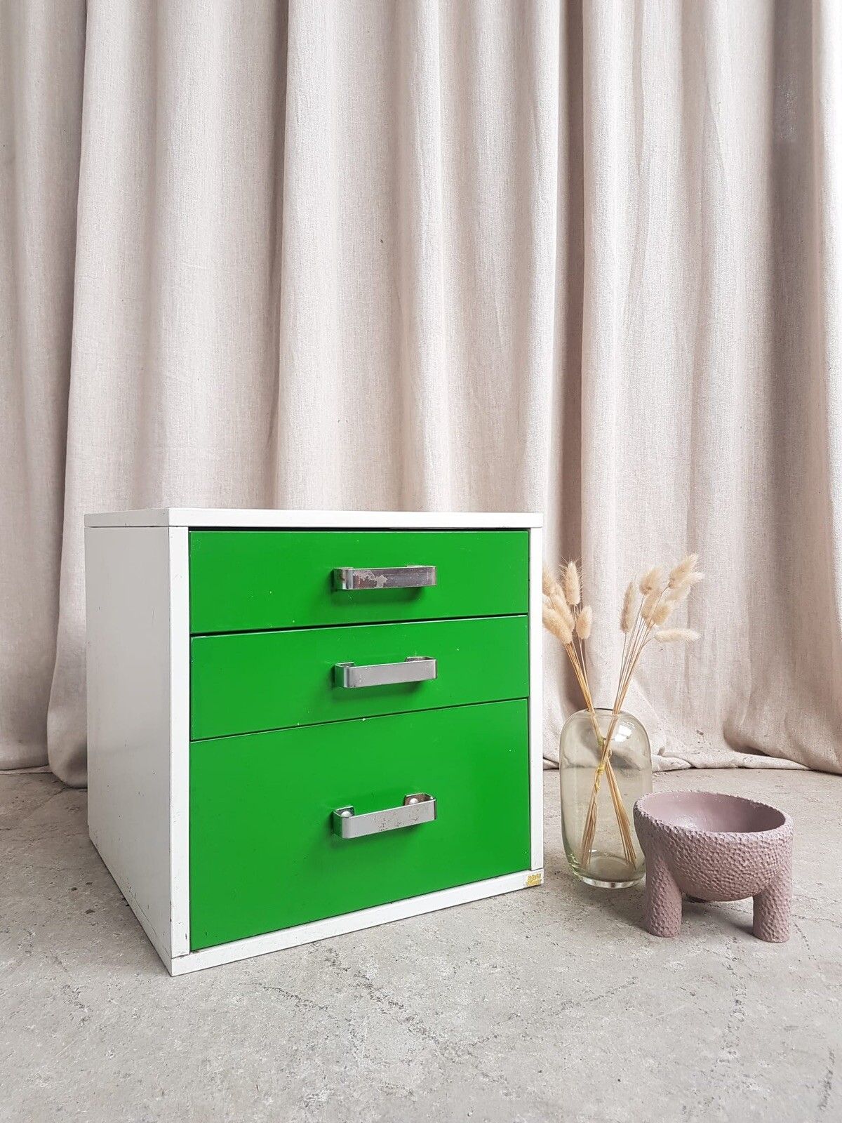 Vtg Late Mid Century Small Chest Of Filing Drawers Scandi Danish Retro R616 photo furniture