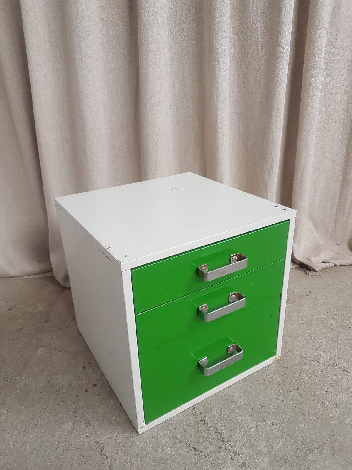 Vtg Late Mid Century Small Chest Of Filing Drawers Scandi Danish Retro R616 photo vinterior
