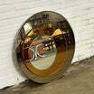 Round Wall Mirror From Metalvetro Galvorame With Brown Tones photo Home Decor