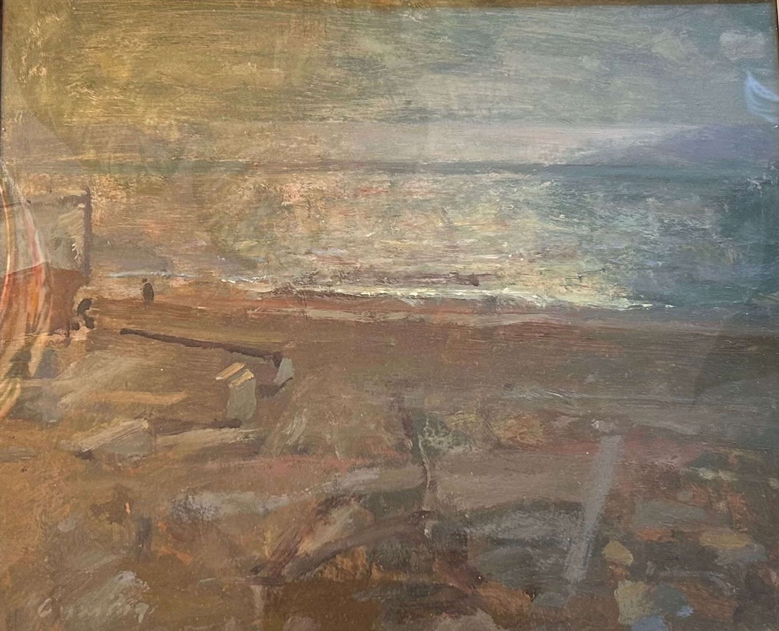 Fred Cuming Ra, Neac, Hon Rba , Hon Roi   'Seascape Hythe'   Oil '77' photo for sale