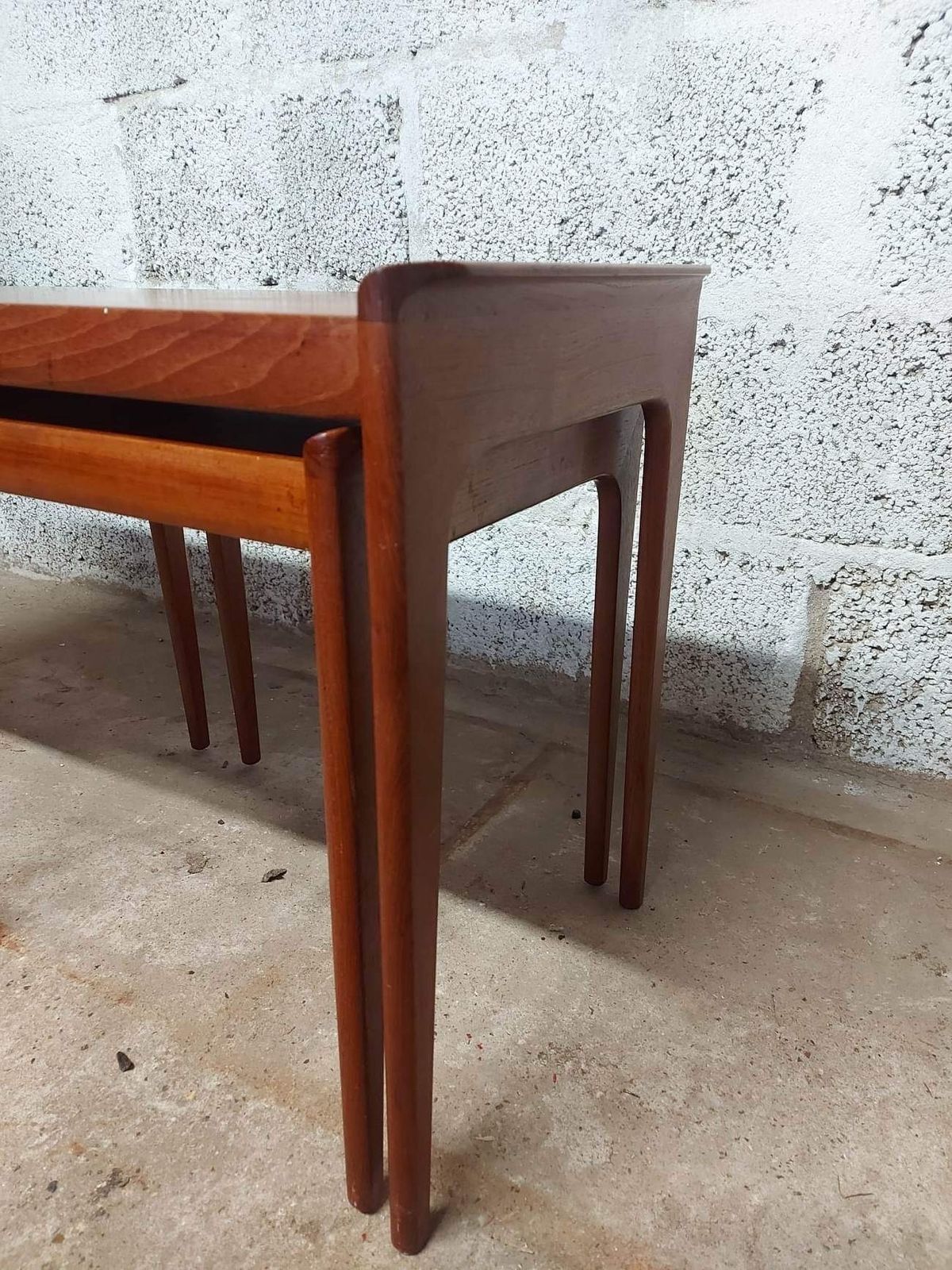 1960s Kurt østervig Teak Coffee Table With Floating Nest Of Tables. photo for sale