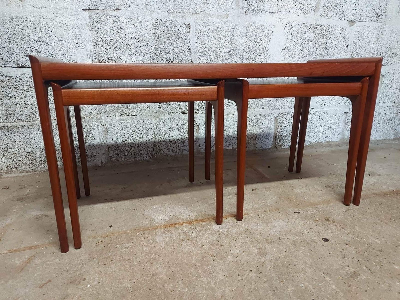 1960s Kurt østervig Teak Coffee Table With Floating Nest Of Tables. photo 425.0