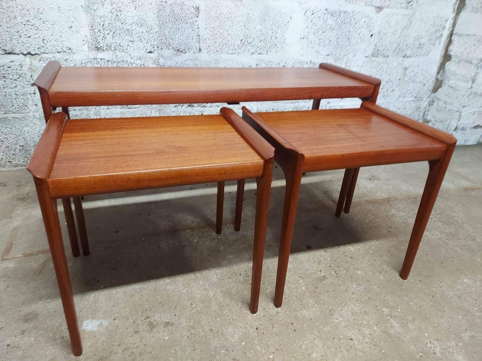 1960s Kurt østervig Teak Coffee Table With Floating Nest Of Tables. photo buy