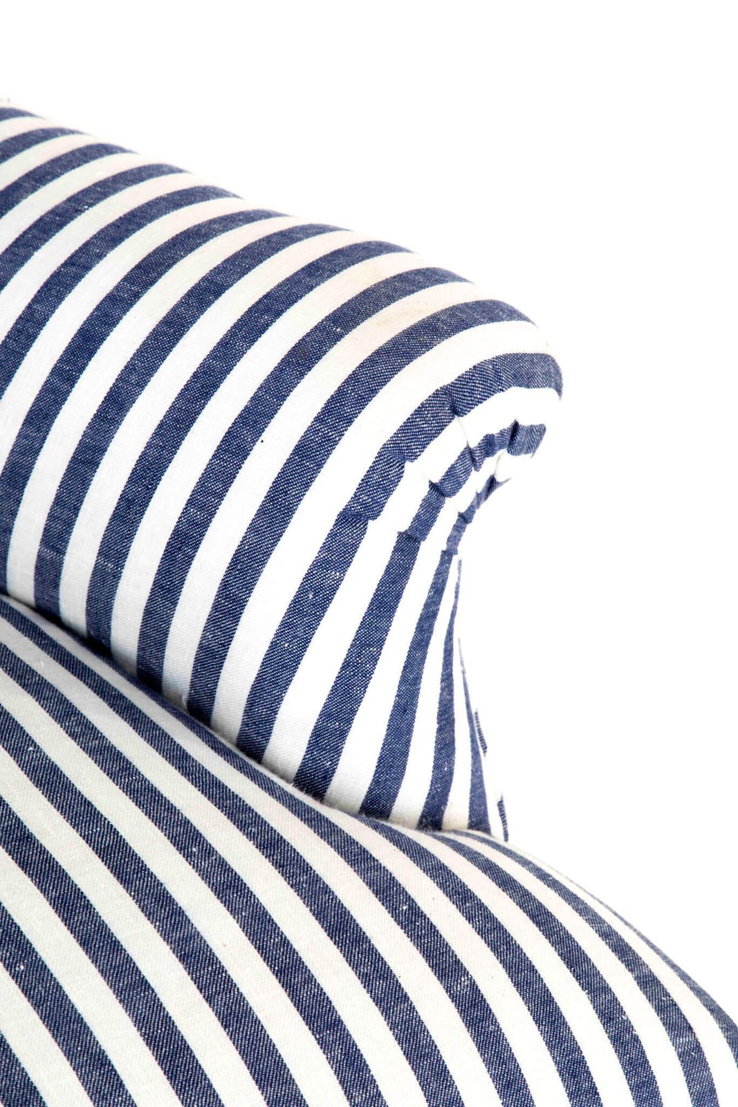 French Armchair In Wide Stripe Linen photo buy