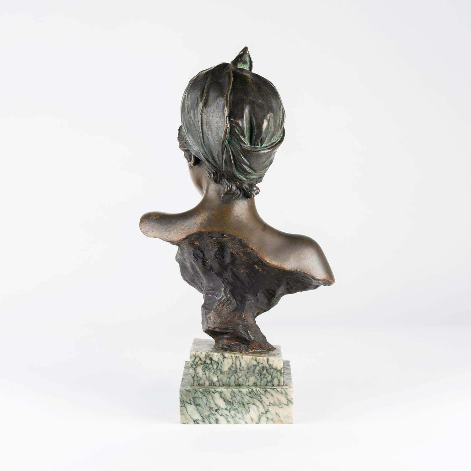 Sculpture In Bronze And Marble Base, Art Nouveau Period, Circa 1900. photo for sale