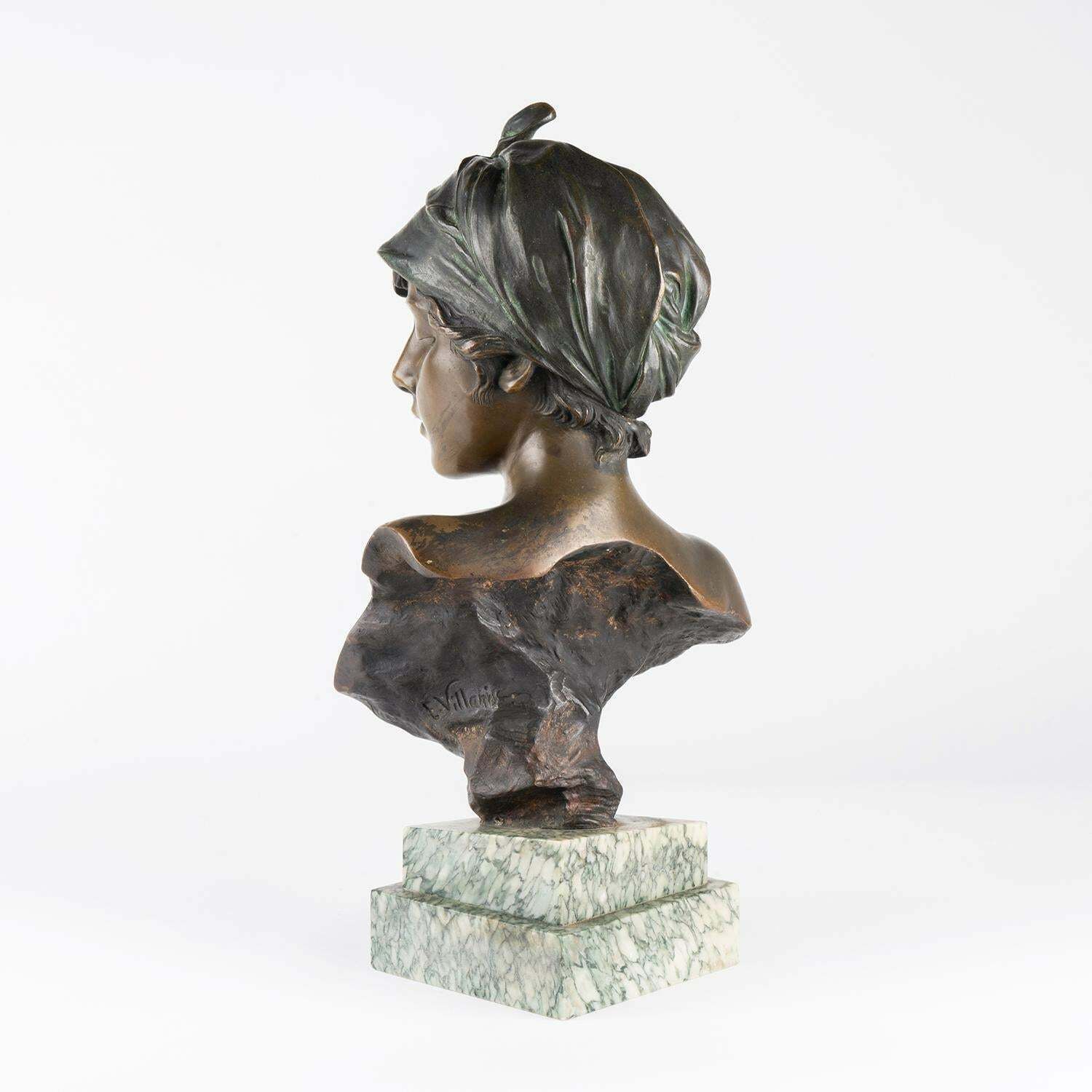 Sculpture In Bronze And Marble Base, Art Nouveau Period, Circa 1900. photo 3373.0