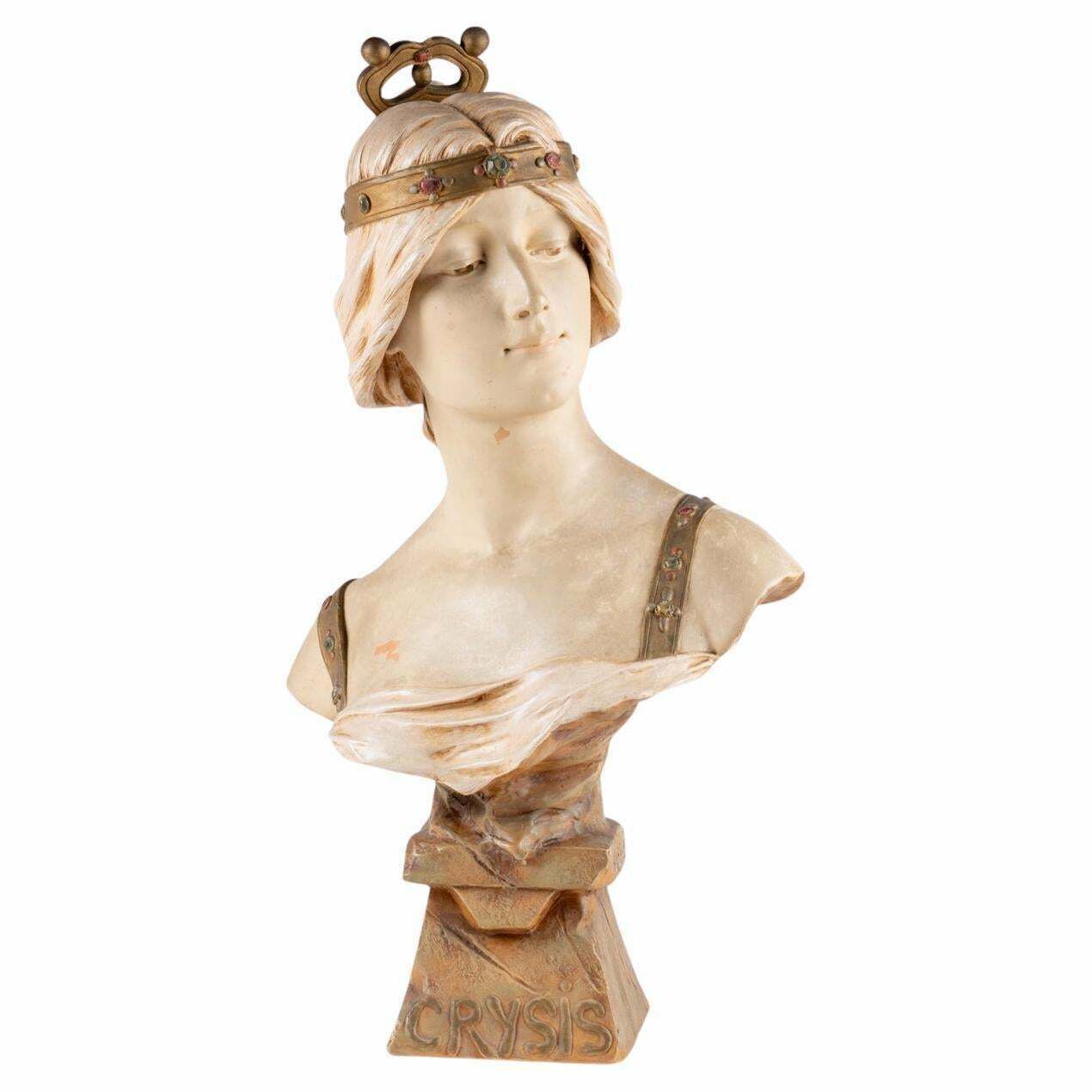 Art Nouveau Terracotta Sculpture, Circa 1900.