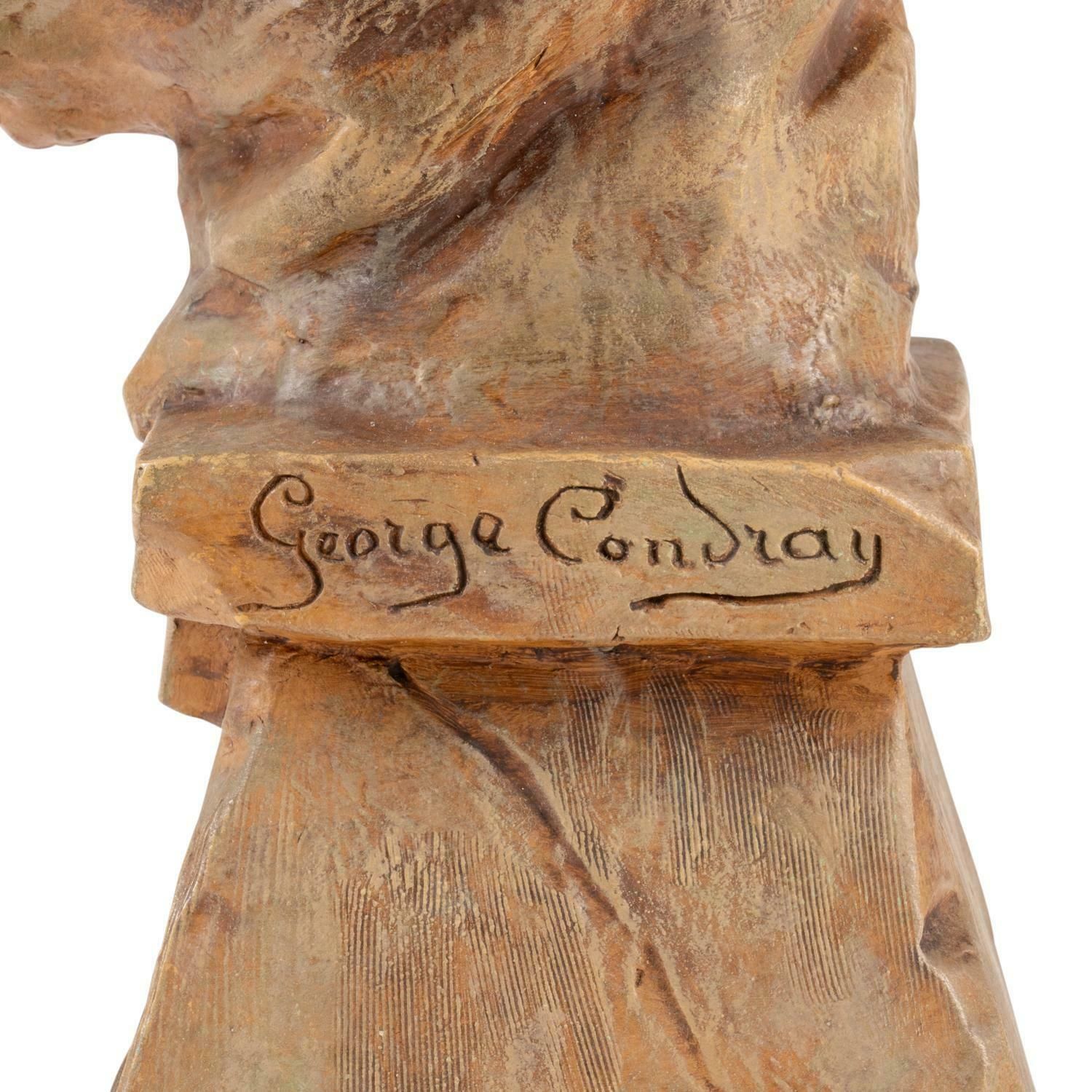 Art Nouveau Terracotta Sculpture, Circa 1900. photo for sale