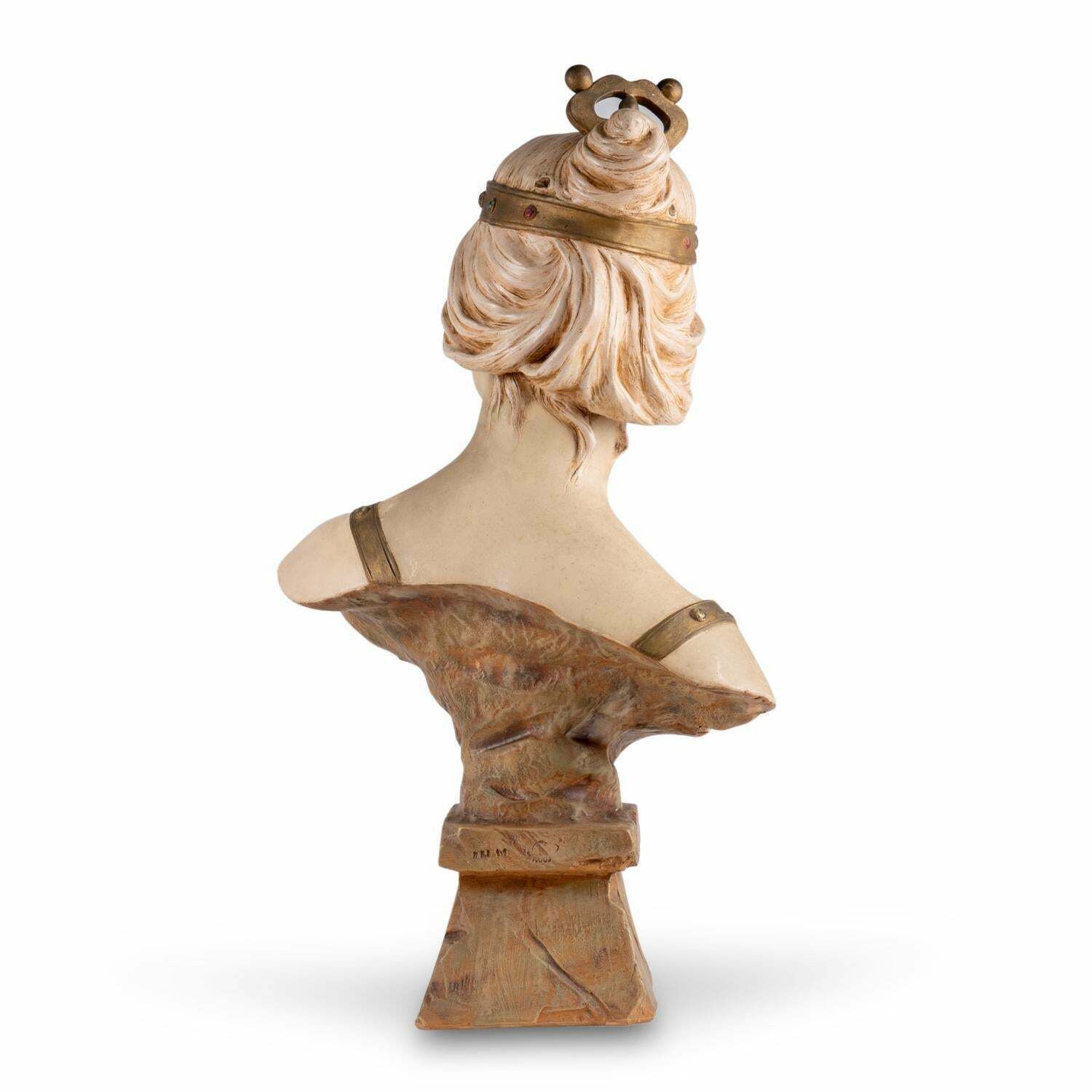 Art Nouveau Terracotta Sculpture, Circa 1900. photo Art