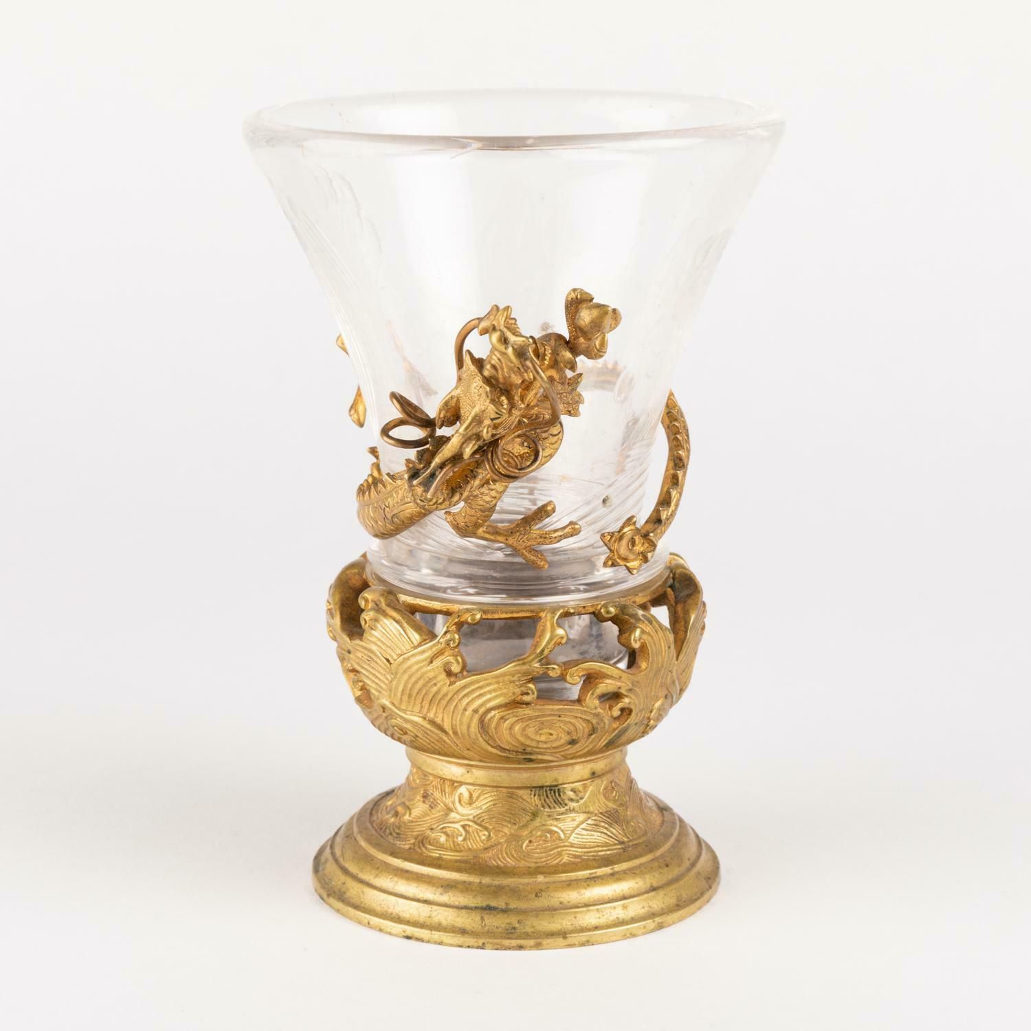 Vase From The Escalier De Cristal, Gilt Bronze Mounting, 19th Century photo furniture