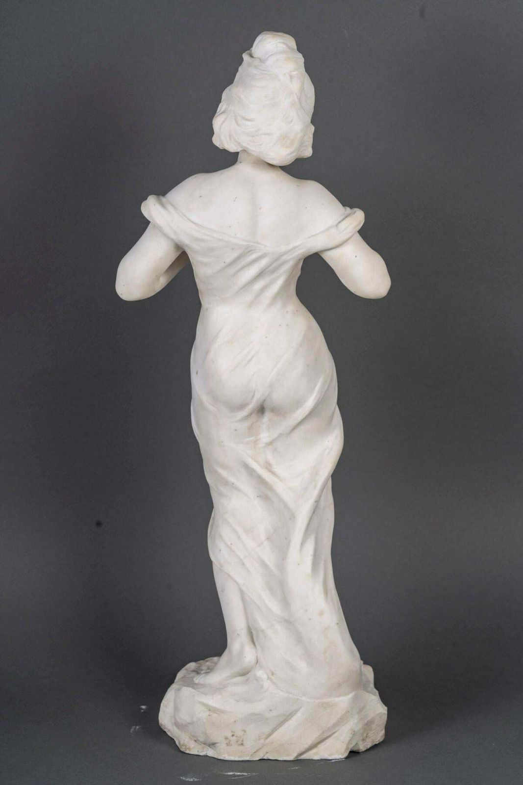 Art Nouveau White Marble Sculpture, Circa 1900. photo for sale