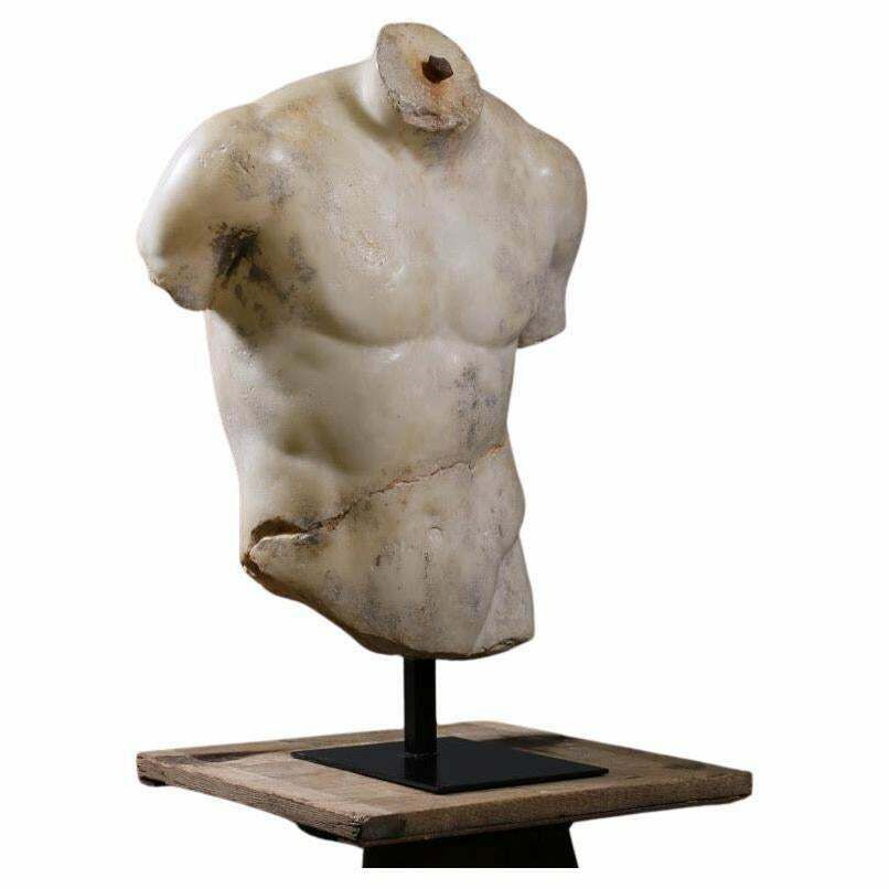 Sculpture Of A Male Torso In The Hellenistic Style, 21st Century.