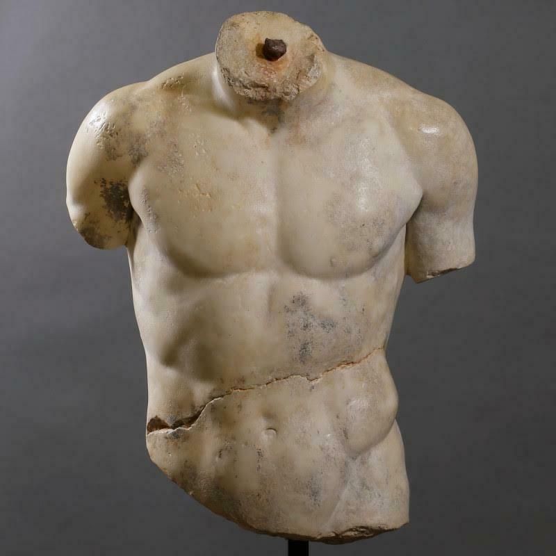 Sculpture Of A Male Torso In The Hellenistic Style, 21st Century. photo furniture