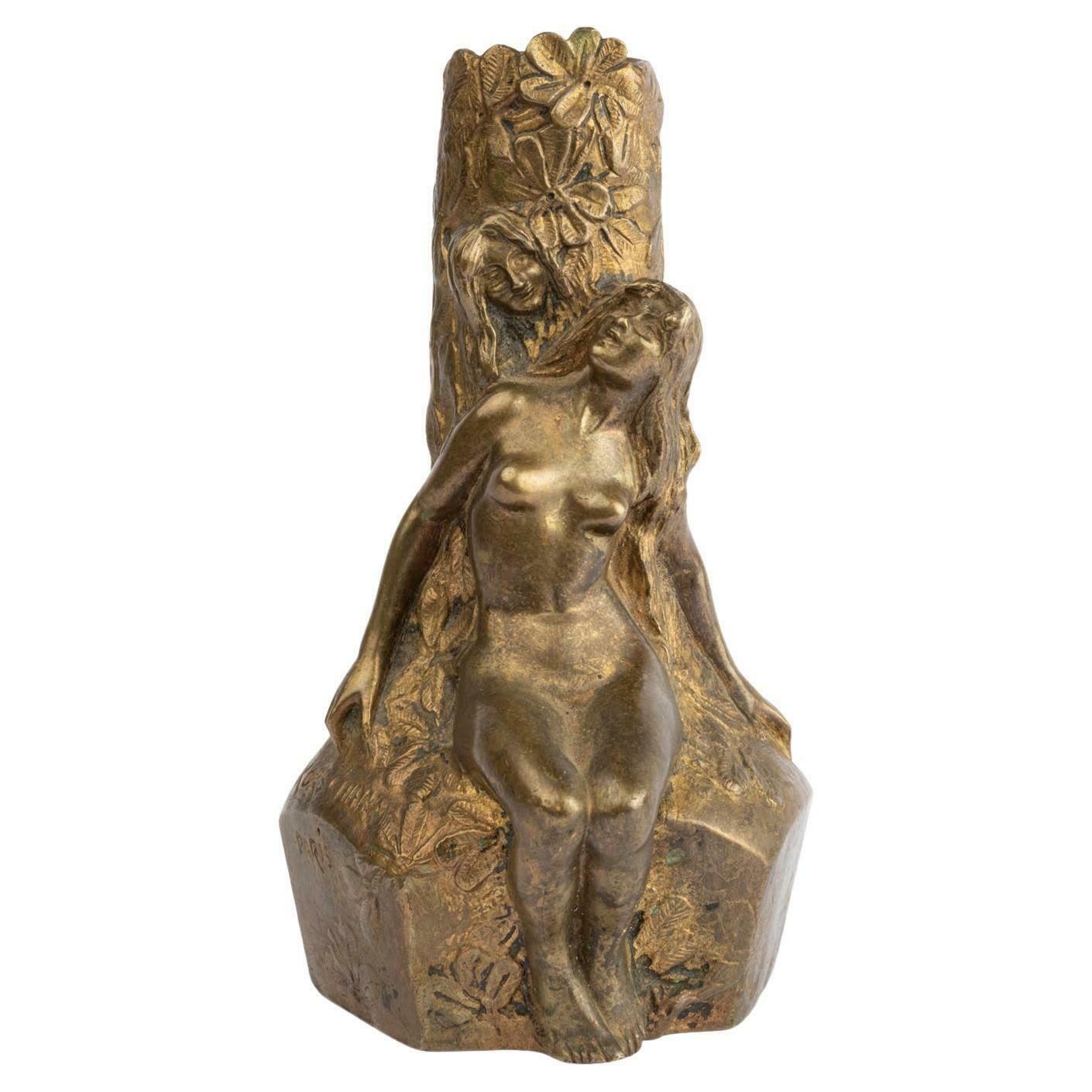 Art Nouveau Period Table Lamp Base, Circa 1900 Signed By Charles Korschann.