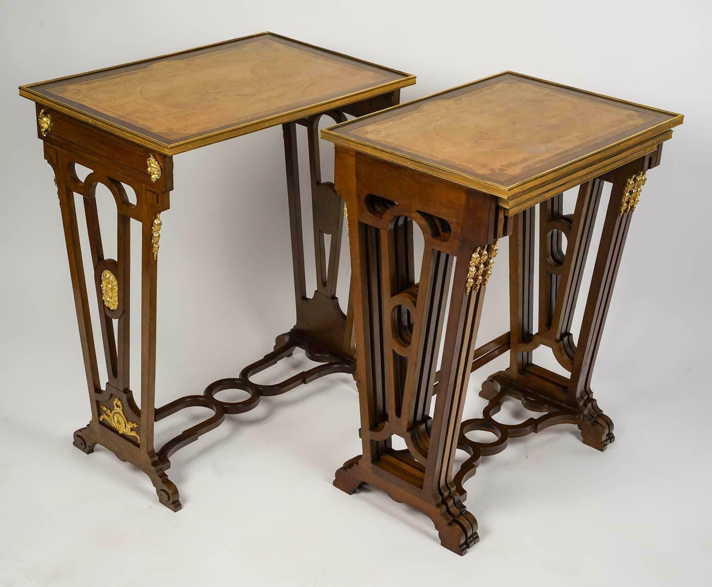 photo furniture Suite Of 4 Nesting Tables, 19th Century, Napoleon III Period.