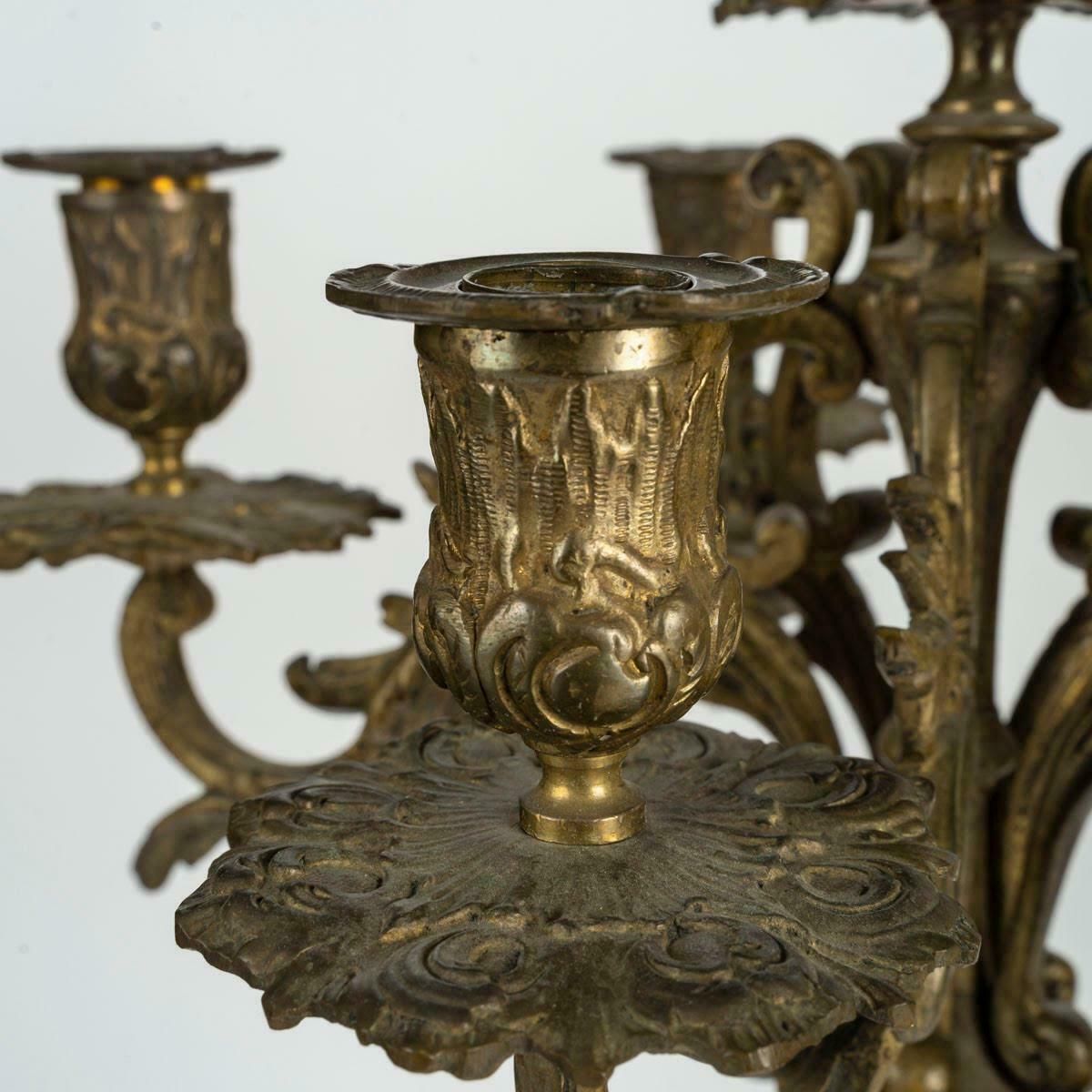 photo furniture An Important Pair Of Bronze Candelabra From The 19th Century.