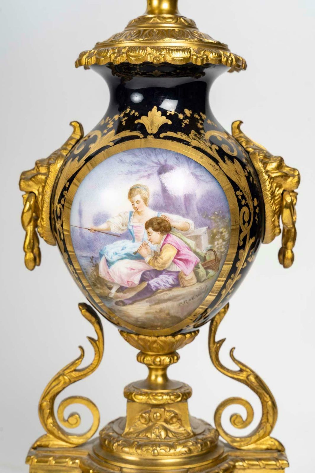 Mantel Set With A Clock And Two Candelabras, 19th Century, Napoleon III Period. photo Home Decor