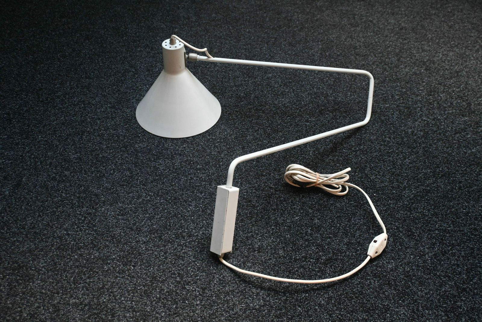 Lighting Dutch Paperclip Swingarm Wall Lamp By J.J.M. Hoogervorst For Anvia Almelo, Model Number 7058, 1960s photo