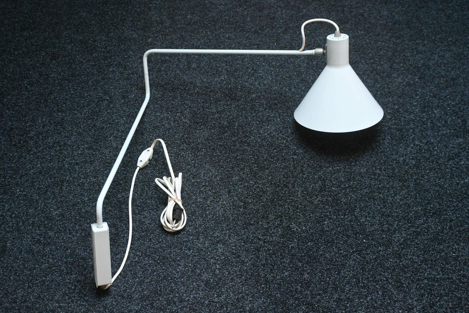 Dutch Paperclip Swingarm Wall Lamp By J.J.M. Hoogervorst For Anvia Almelo, Model Number 7058, 1960s photo vinterior