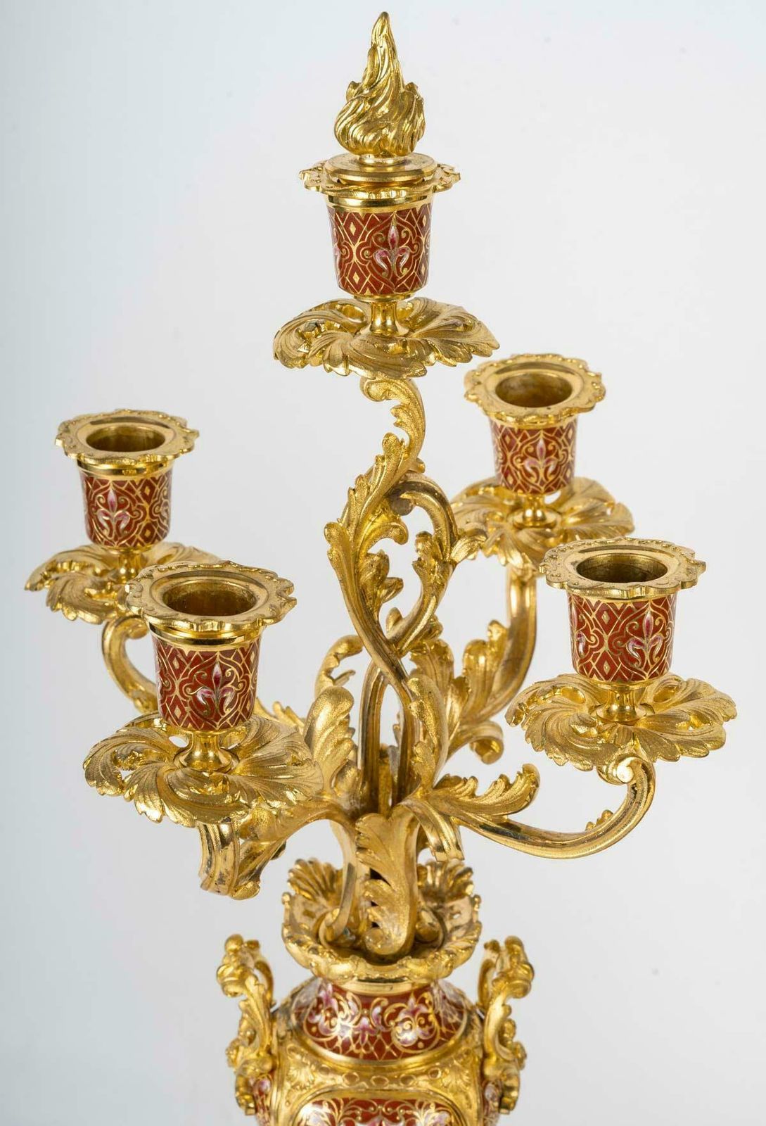 Large Napoleon III Period Gilt Bronze Mantel Set,  19th Century photo Home Decor