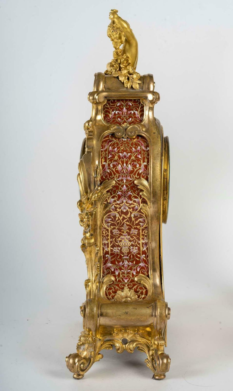 Large Napoleon III Period Gilt Bronze Mantel Set,  19th Century photo vintage