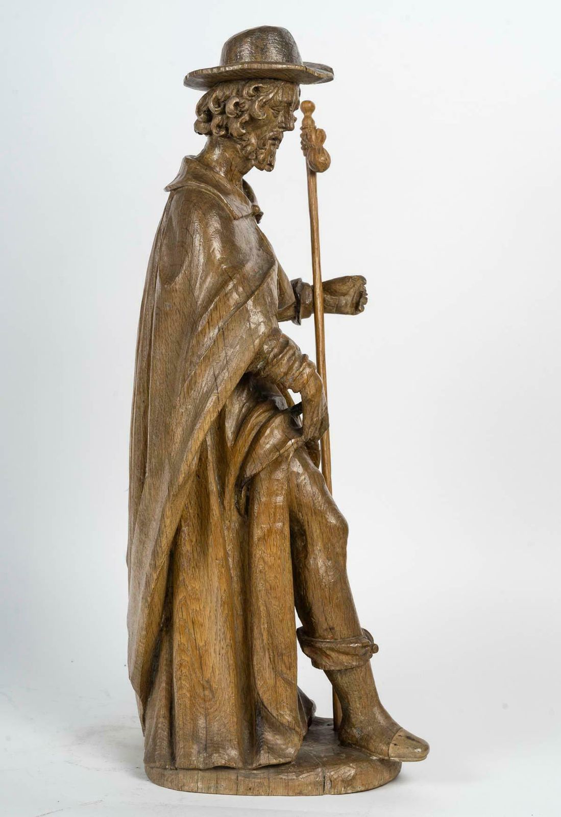 Carved Oak Sculpture Of A Saint, 18th Century, Louis XV. photo vinterior