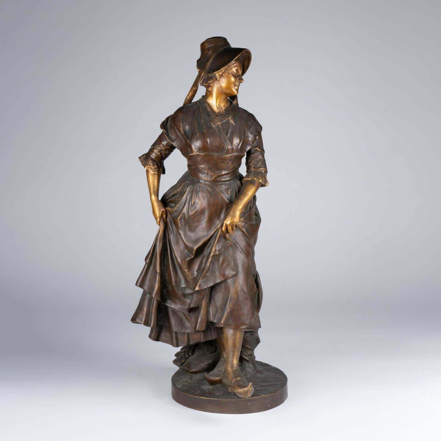 Sculpture In Patinated Bronze Signed Antonin Mercié, 19th Century. photo buy