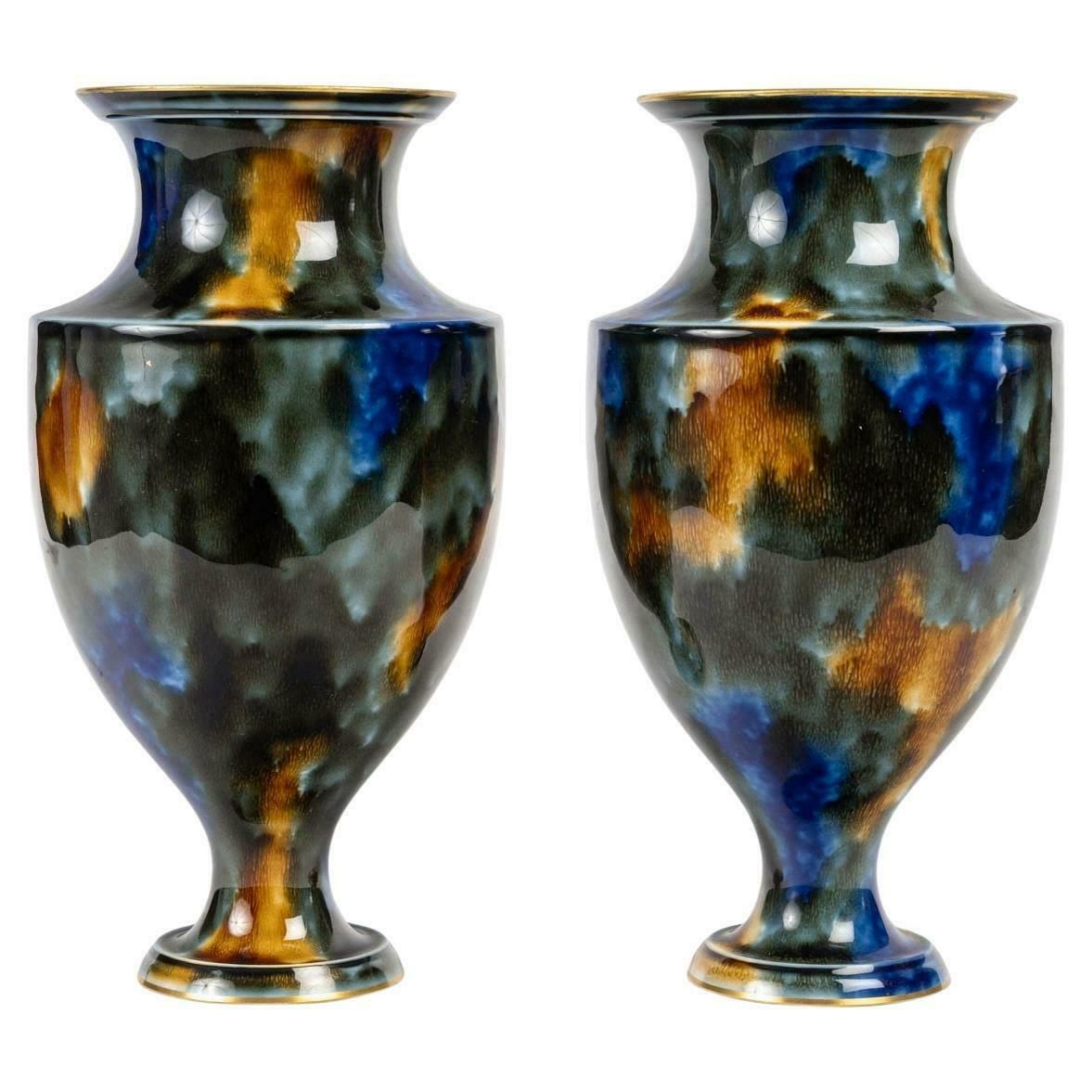 Pair Of Sèvres Porcelain Vases, Napoleon III Period, 19th Century.