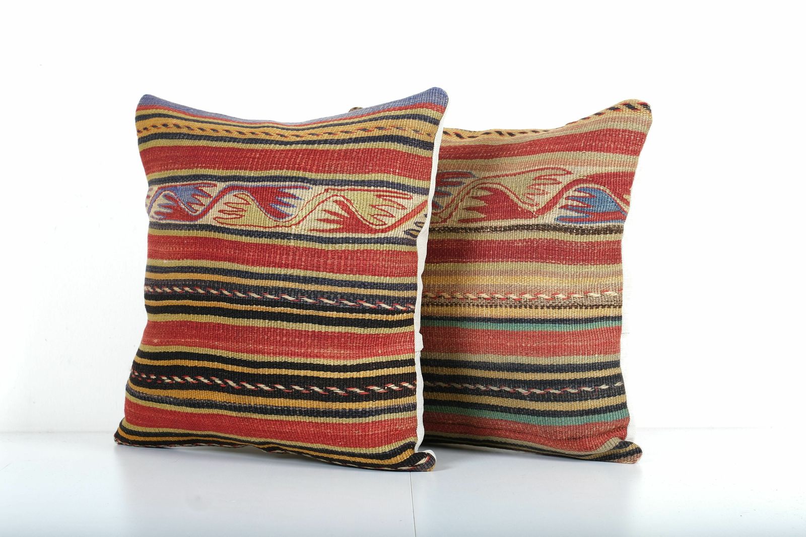 Set Of Two Turkish Kilim Pillow, Bohemian Kilim Pillow, Tribal Accent Pillow, Turkey Pillow, Cushion Cover, Home Decor photo Textiles