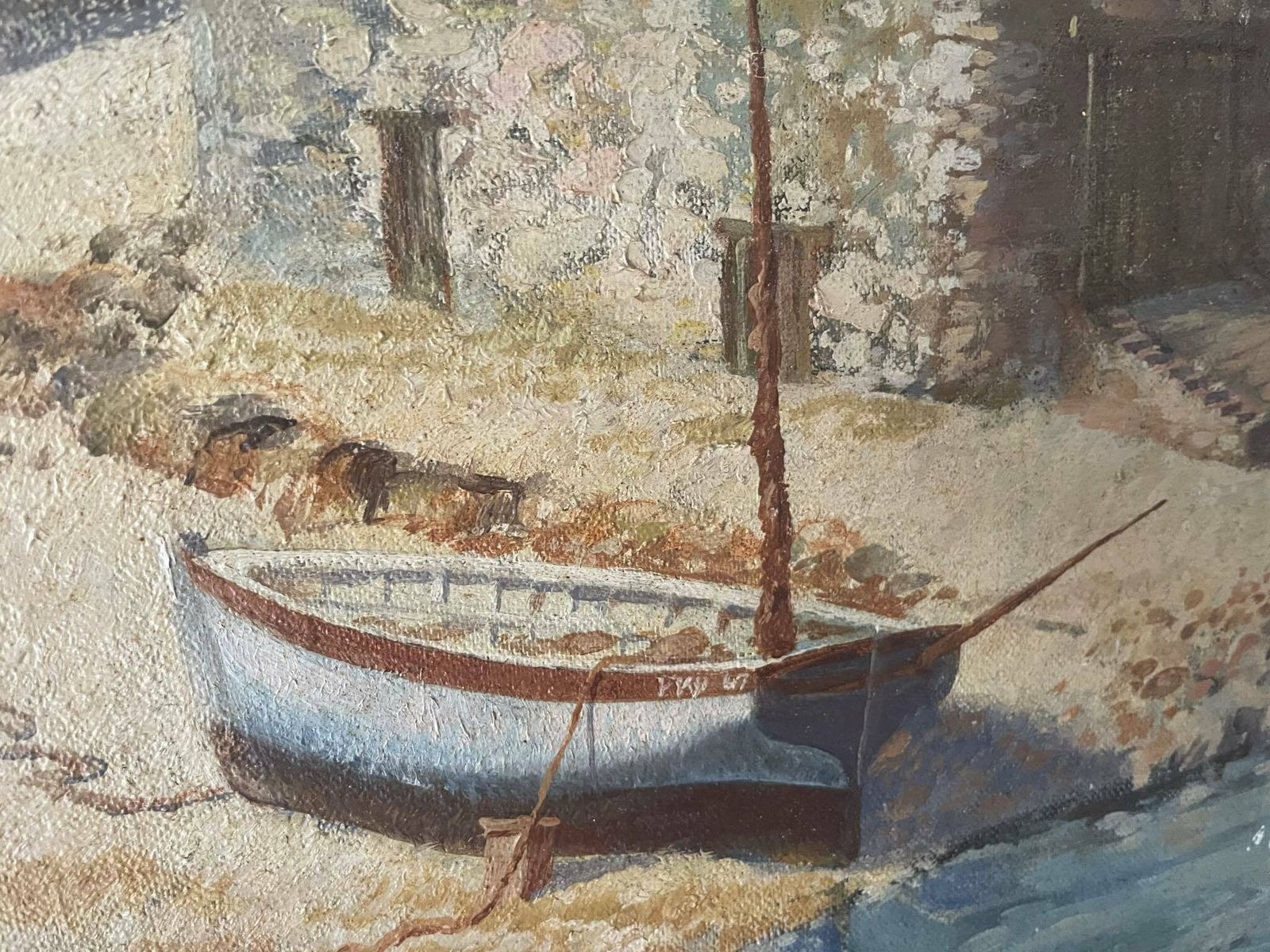 photo furniture Daphne Padden   Cornish Harbour 1948   Oil On Canvas   St Ives Cornwall Fishing
