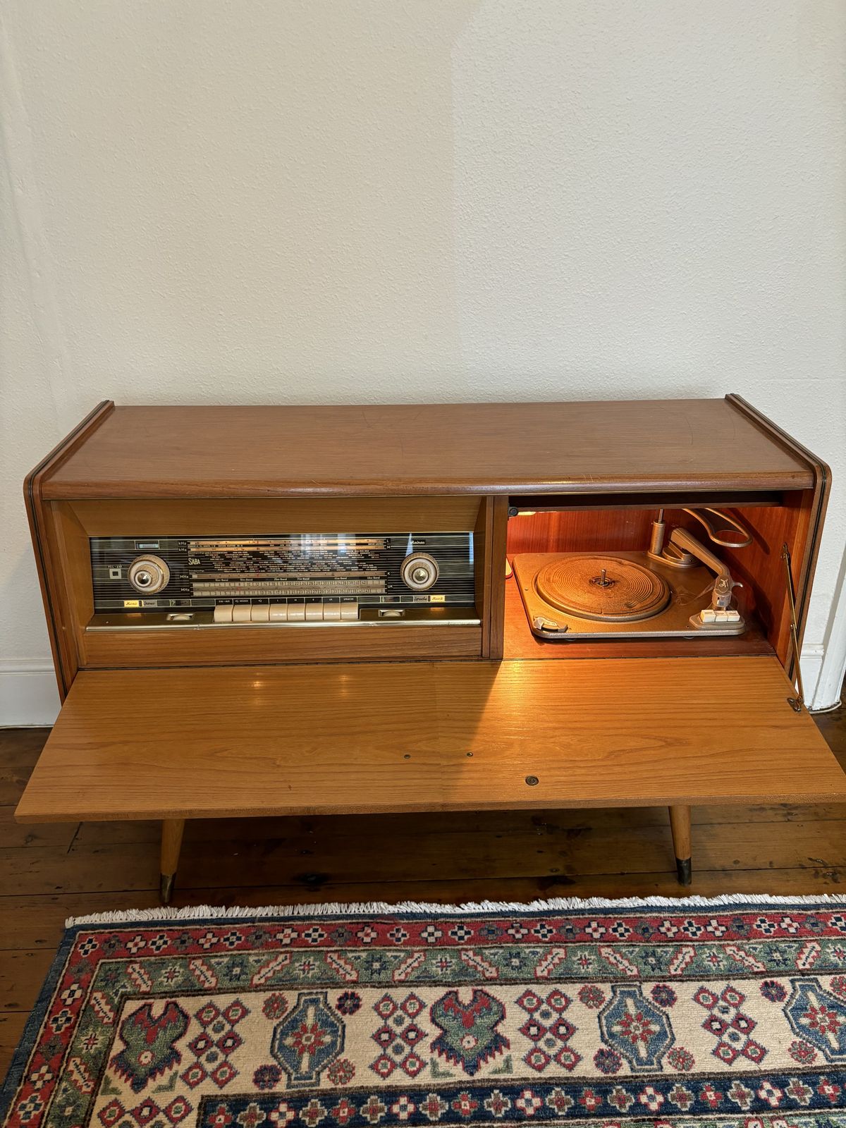 Vintage 1950's Saba Radio Record Player photo furniture