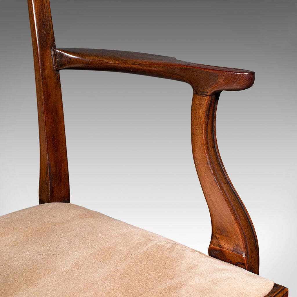 photo furniture Antique Drawing Room Elbow Chair, English, Carver, Chippendale Taste, Georgian