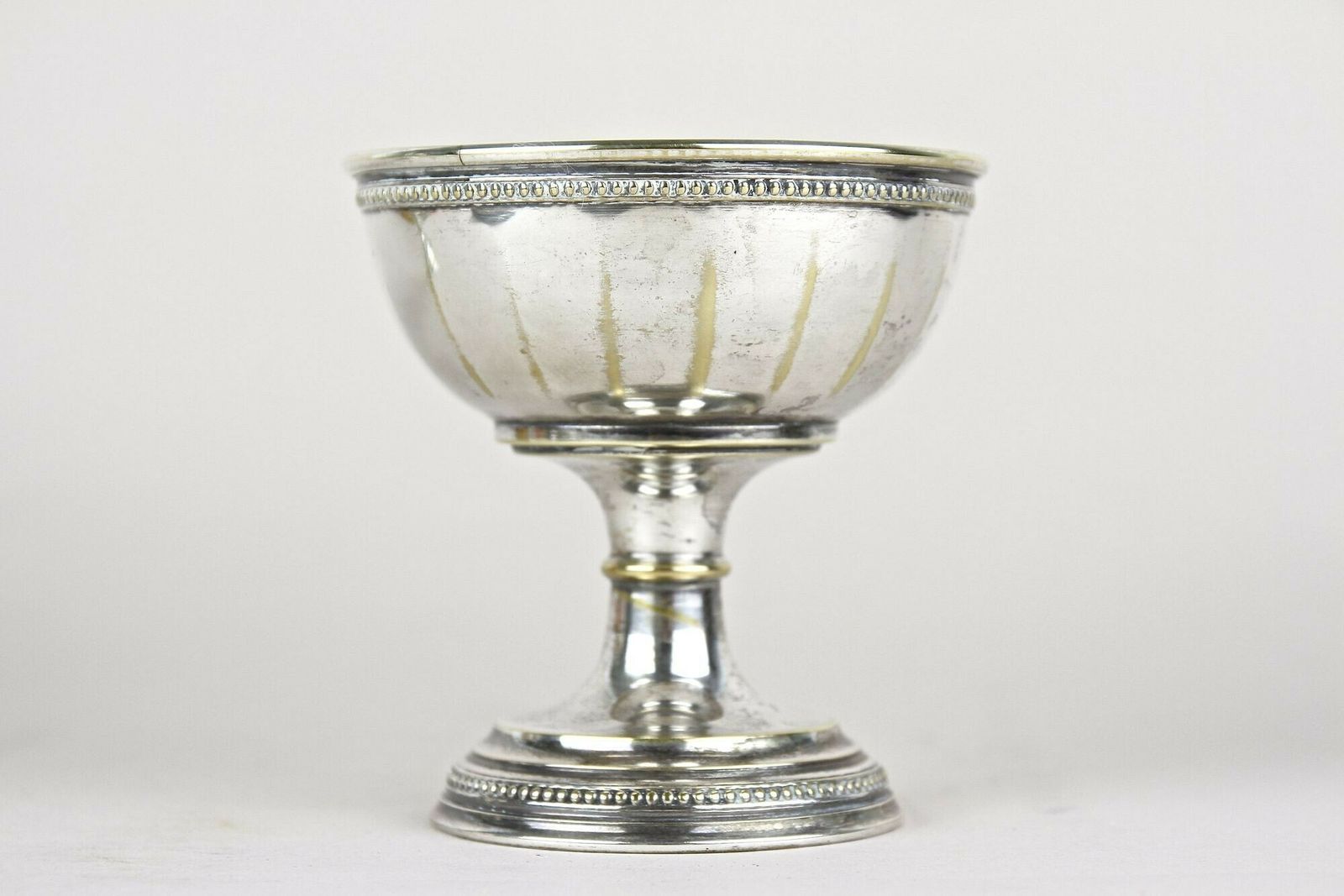 520.0 Art Nouveau Silvered Brass Goblets On Tray By Argentor, 20th Century, At Ca. 1910 photo