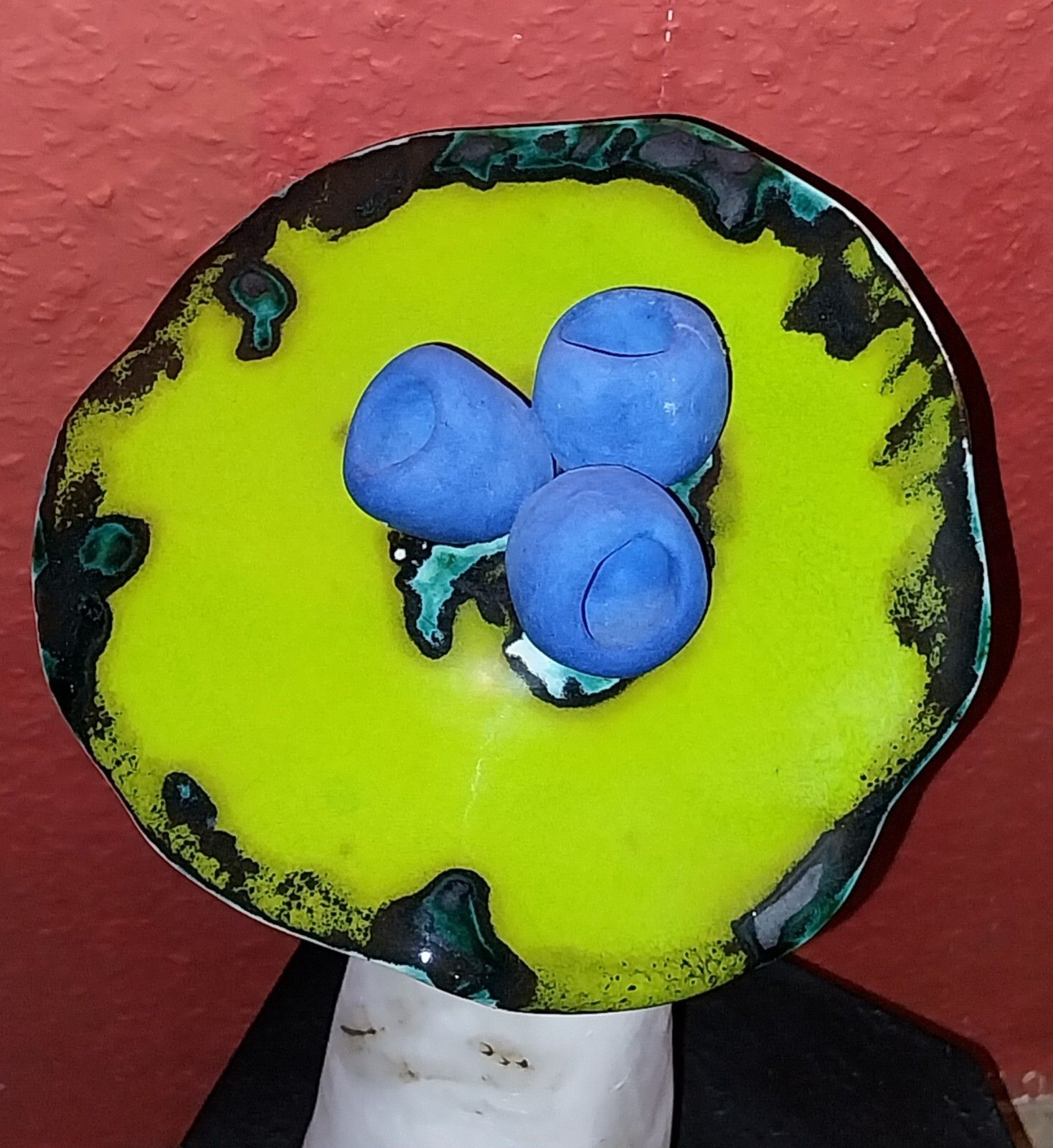 Contemporary Christine Withall Studio Ceramic Pottery Mushroom Statement Piece photo vintage